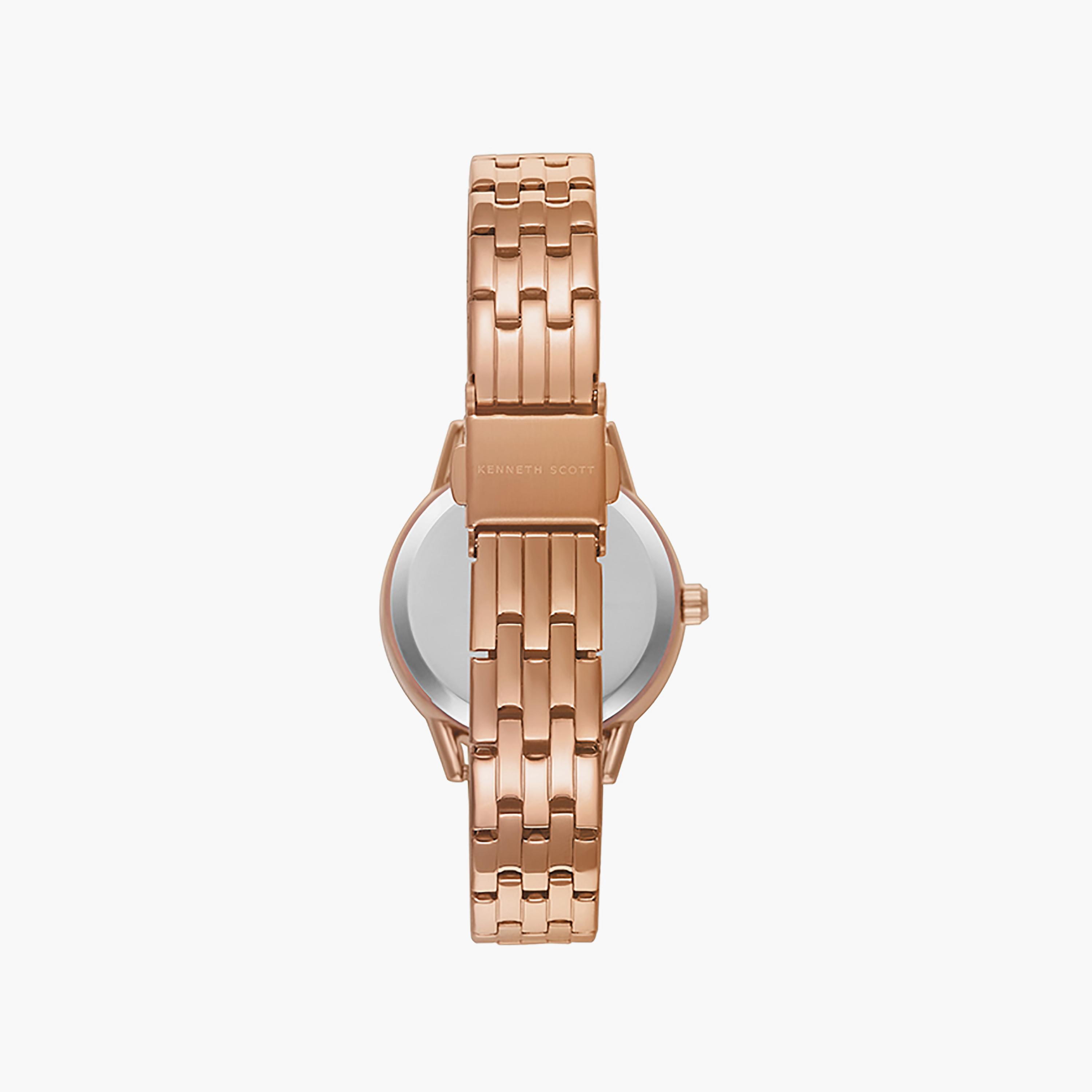 Kenneth Scott Women's 32 MM Rose Gold Analog Stainless Steel Watch | K23537-RBKMG-women-watchesandjewellery-watches-image-3