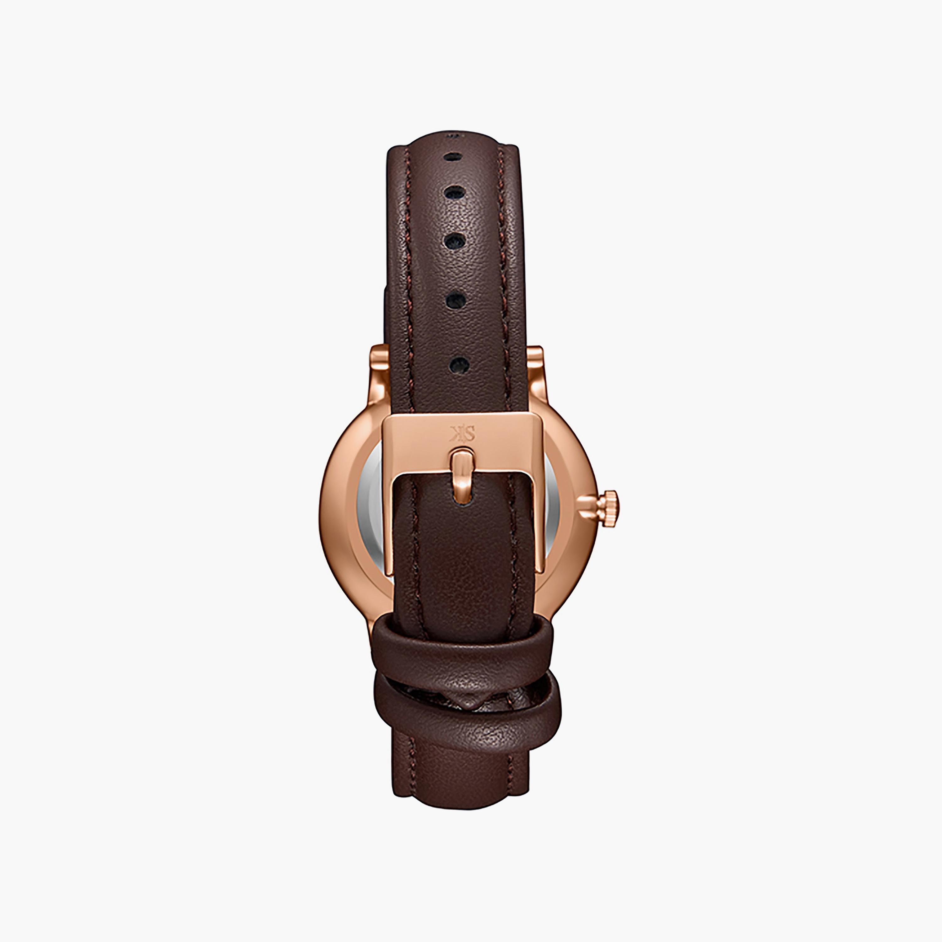 Kenneth Scott Women's 33 MM Brown Analog Silicone Watch | K23540-RLDW-women-watchesandjewellery-watches-image-3