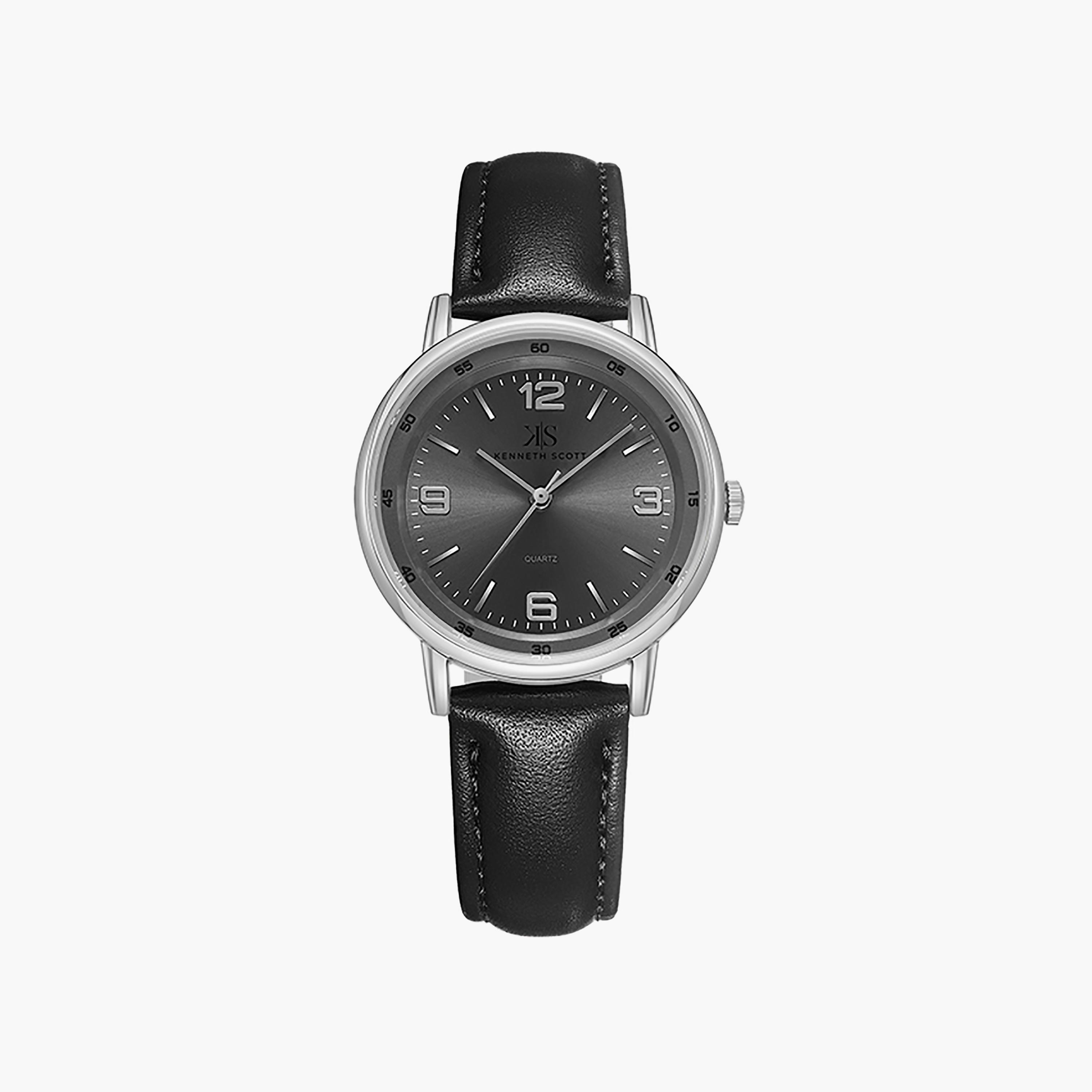 Kenneth Scott Women's 33 MM Black Analog Silicone Watch | K23540-SLBX-women-watchesandjewellery-watches-image-1