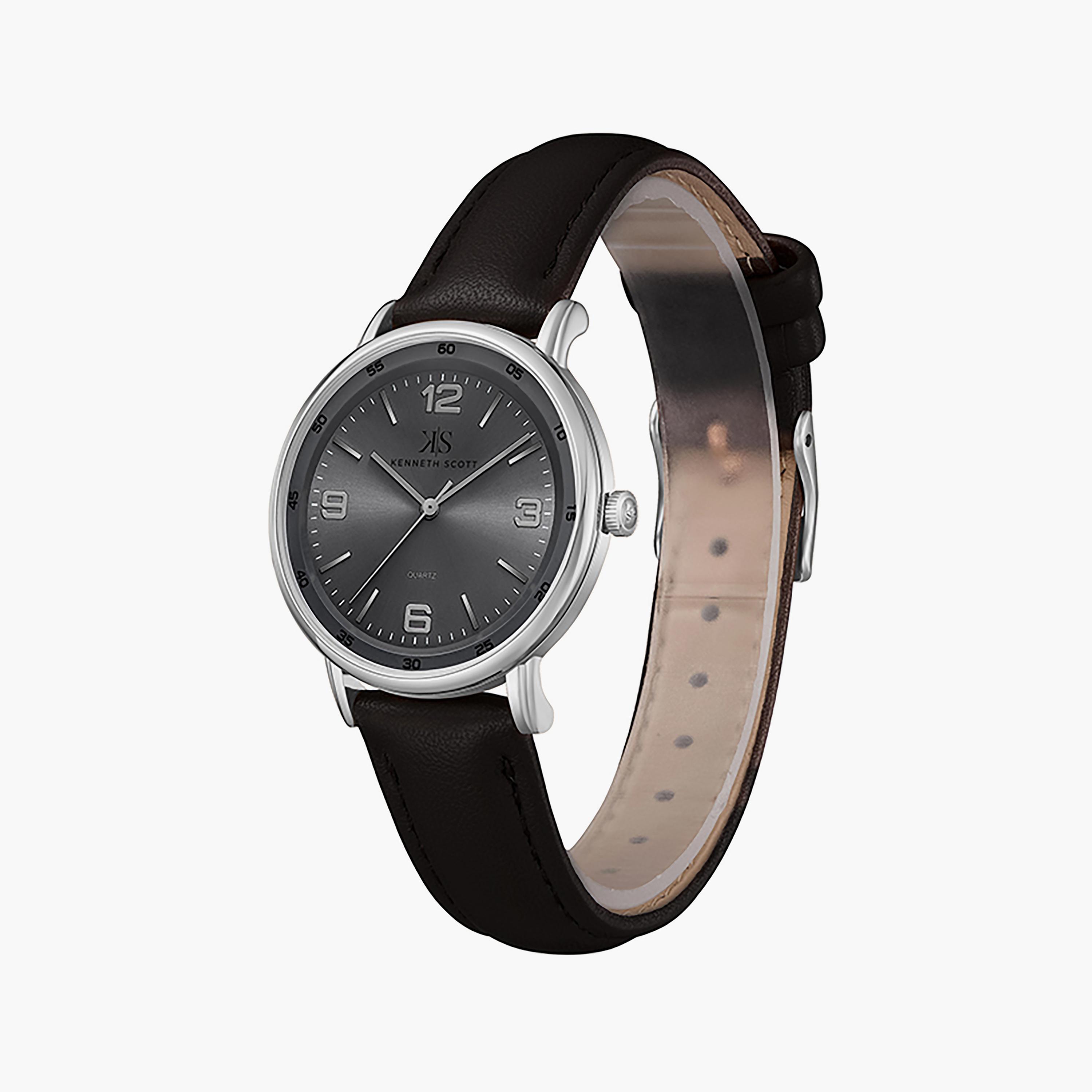 Kenneth Scott Women's 33 MM Black Analog Silicone Watch | K23540-SLBX-women-watchesandjewellery-watches-image-2