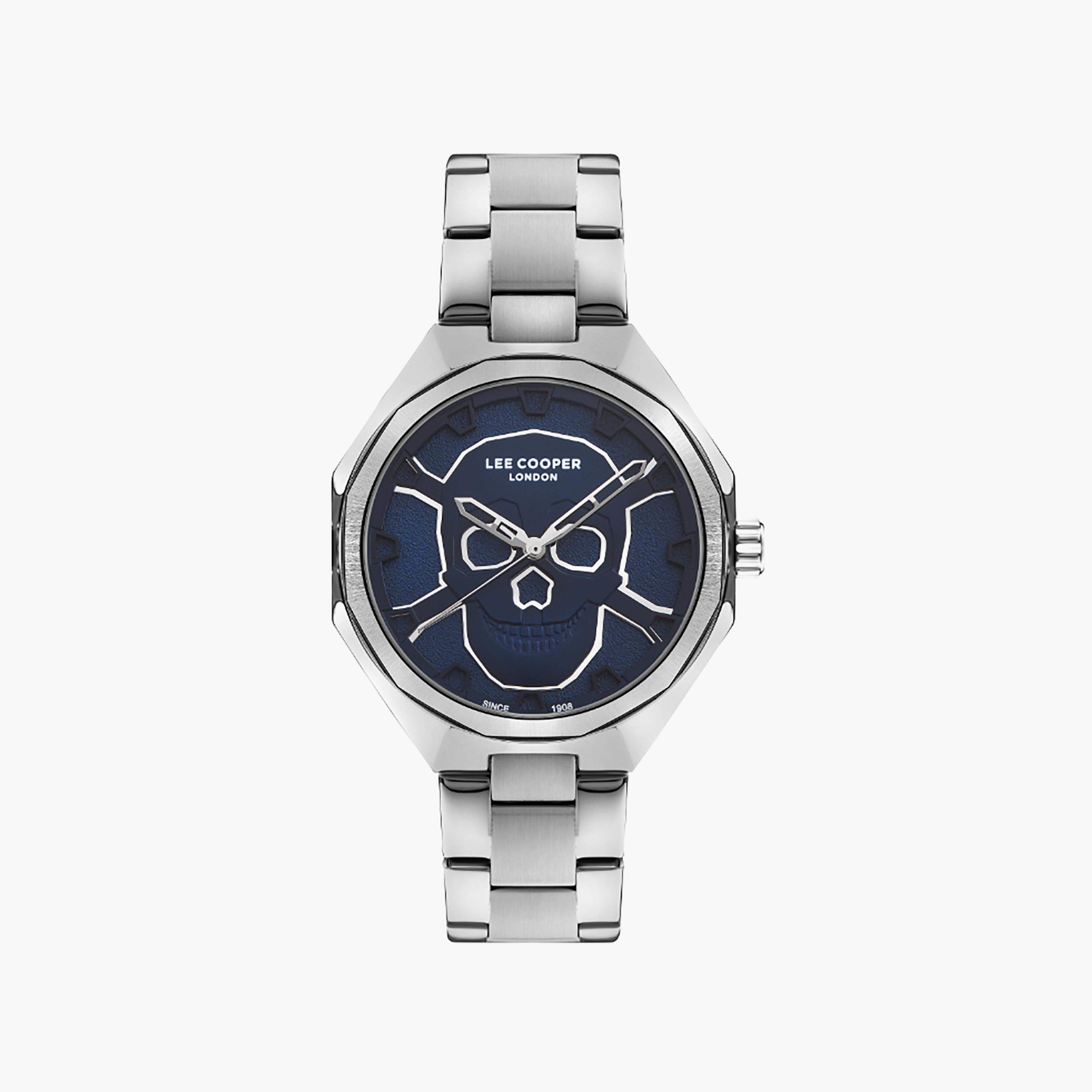 ساعة لي كوبر للرجال 45 ملم انالوج بلون فضي مع ستانلس ستيل | LC07640.390-men-watchesandjewellery-watches-image-1