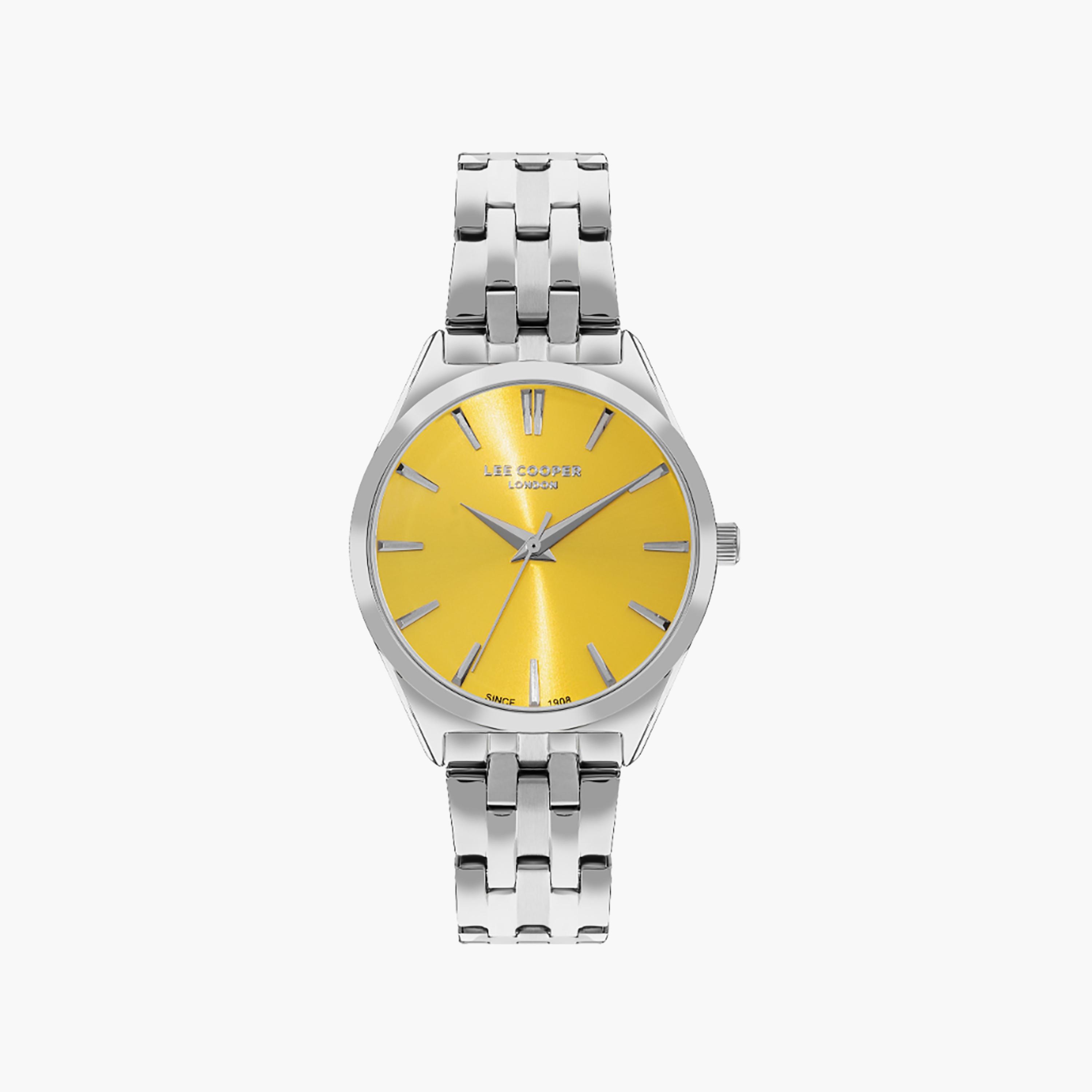ساعة أنالوج فضية ذات ستانلس ستيل مع 34 ملم من لي كوبر للنساء | LC07833.310-women-watchesandjewellery-watches-image-1