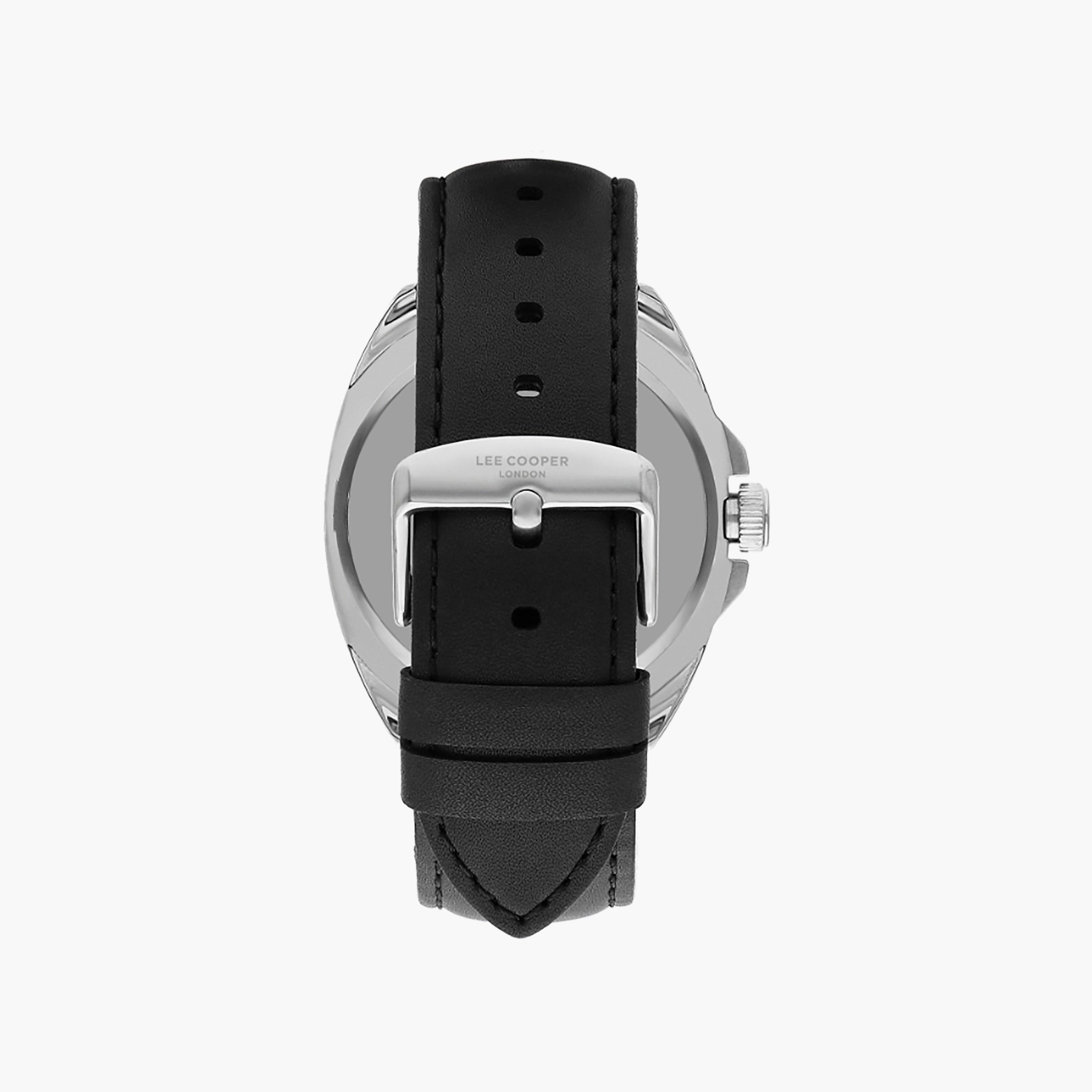 ساعة أنالوج للرجال مع 45 ملم ذات جلدي بلون أسود من لي كوبر | LC07858.351-men-watchesandjewellery-watches-image-3