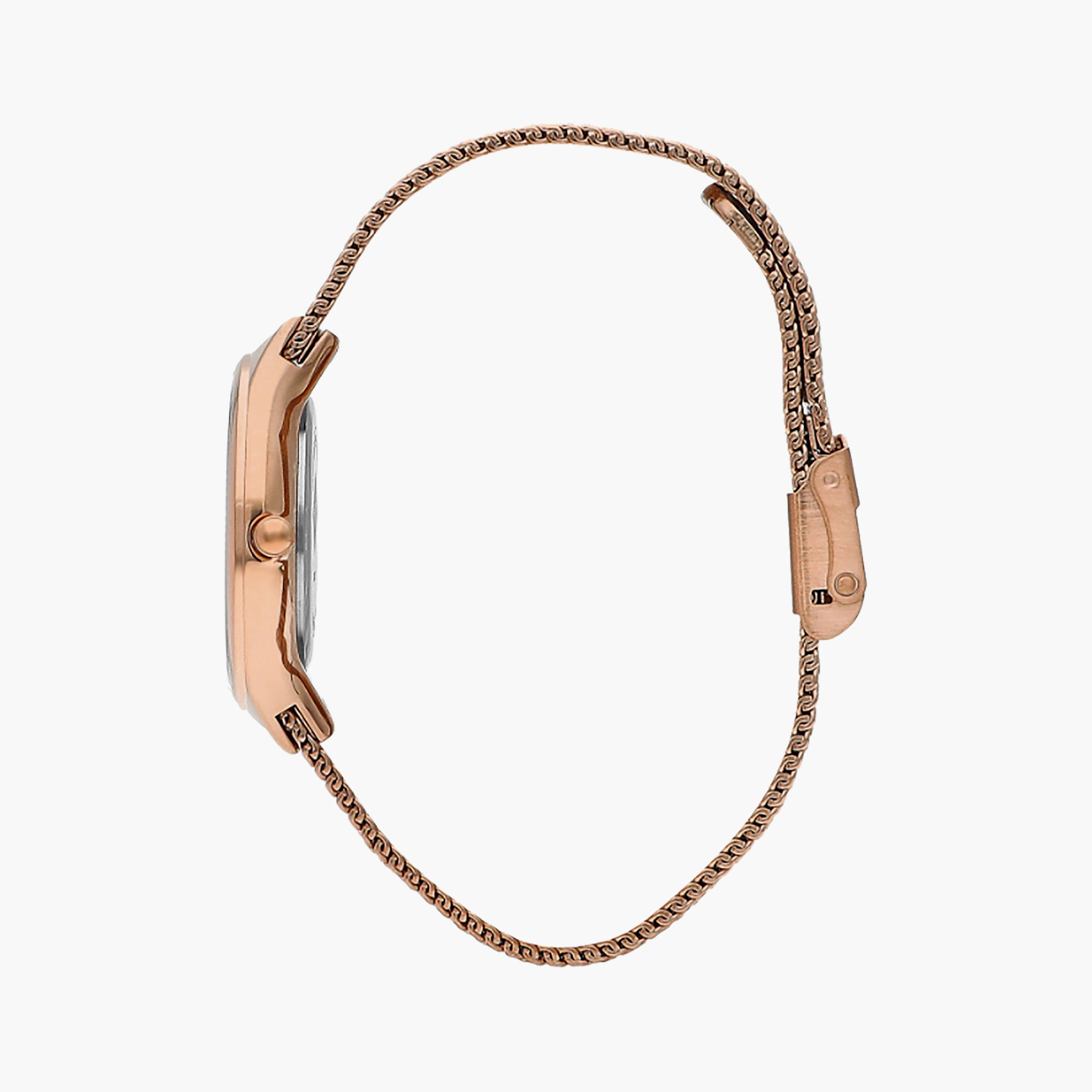 ساعة أنالوج ذھبية وردية ذات شبكي مع 32 ملم من لي كوبر للنساء | LC07862.430-women-watchesandjewellery-watches-image-2