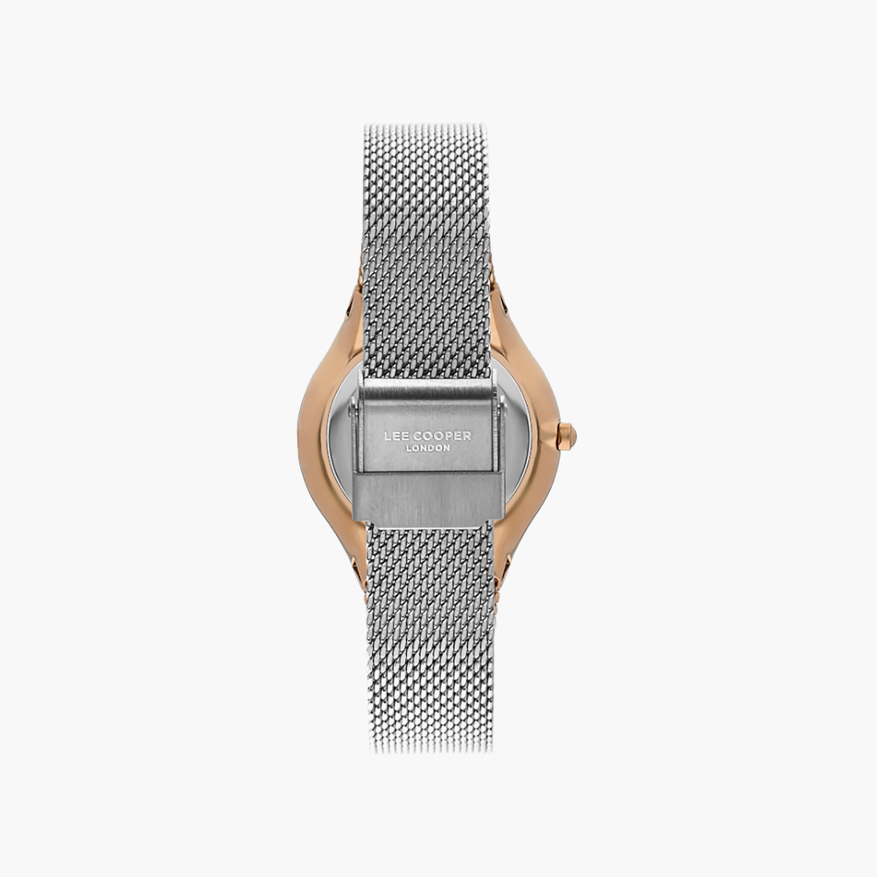 ساعة لي كوبر للنساء 32 ملم بلون فضية ذات انالوج شبكية | LC07862.530-women-watchesandjewellery-watches-image-3