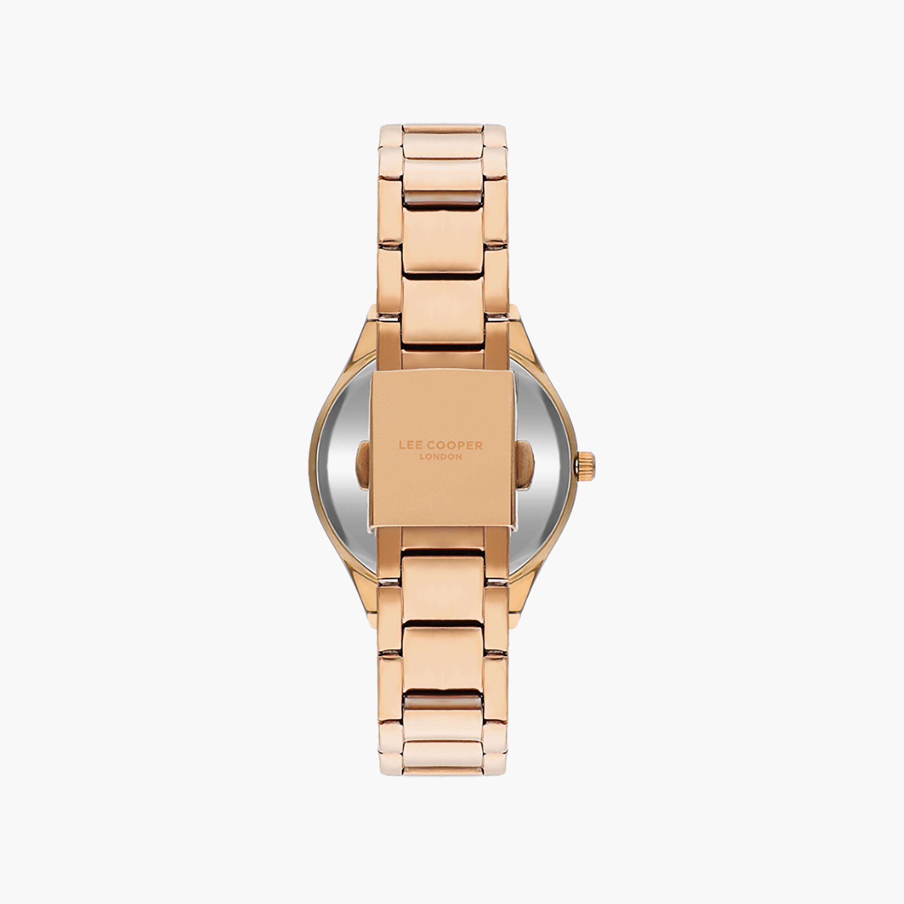 ساعة أنالوج ذھبية وردية ذات ستانلس ستيل مع 32 ملم من لي كوبر للنساء | LC07922.470-women-watchesandjewellery-watches-image-3