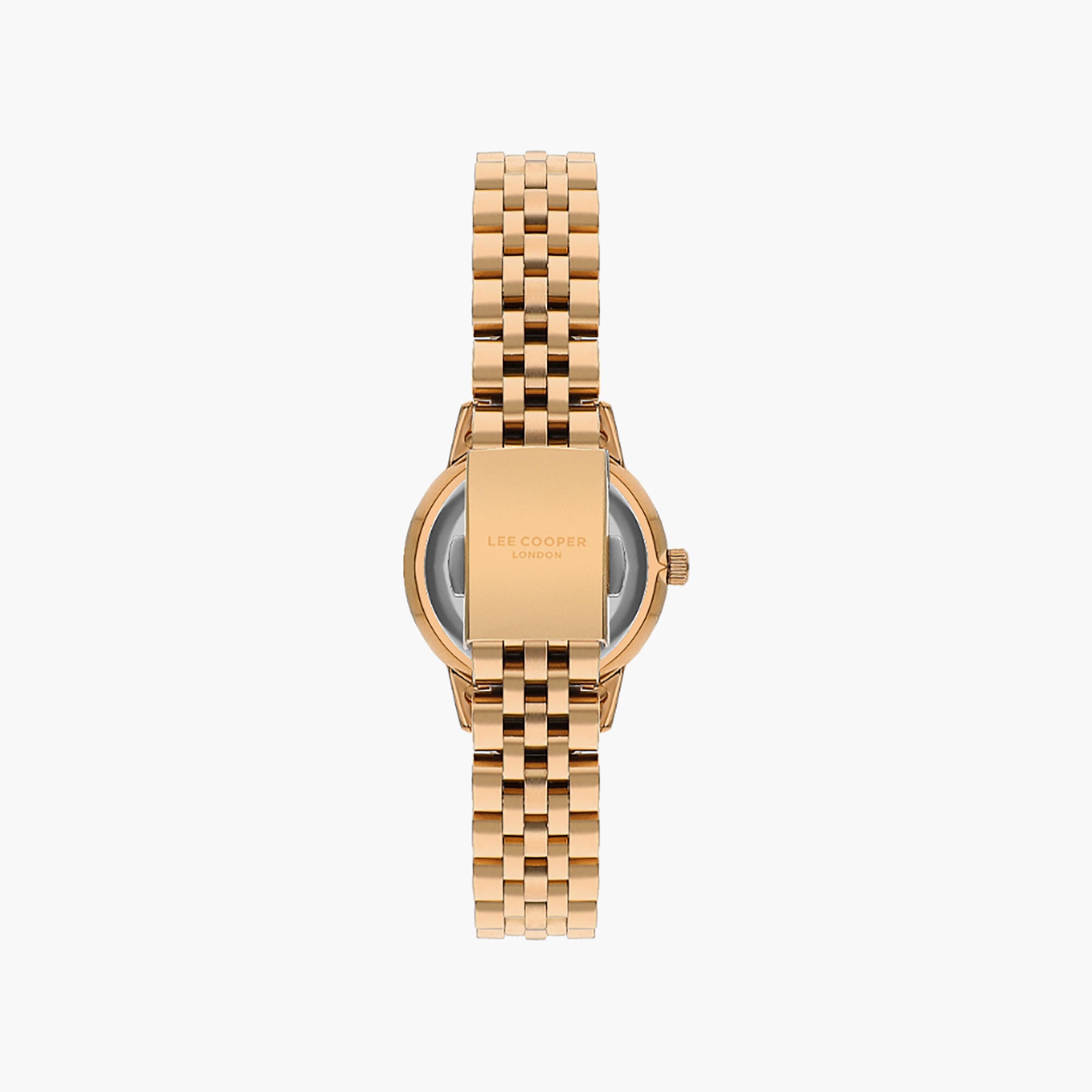 ساعة أنالوج ذھبية وردية ذات ستانلس ستيل مع 30 ملم من لي كوبر للنساء | LC07934.450-women-watchesandjewellery-watches-image-3