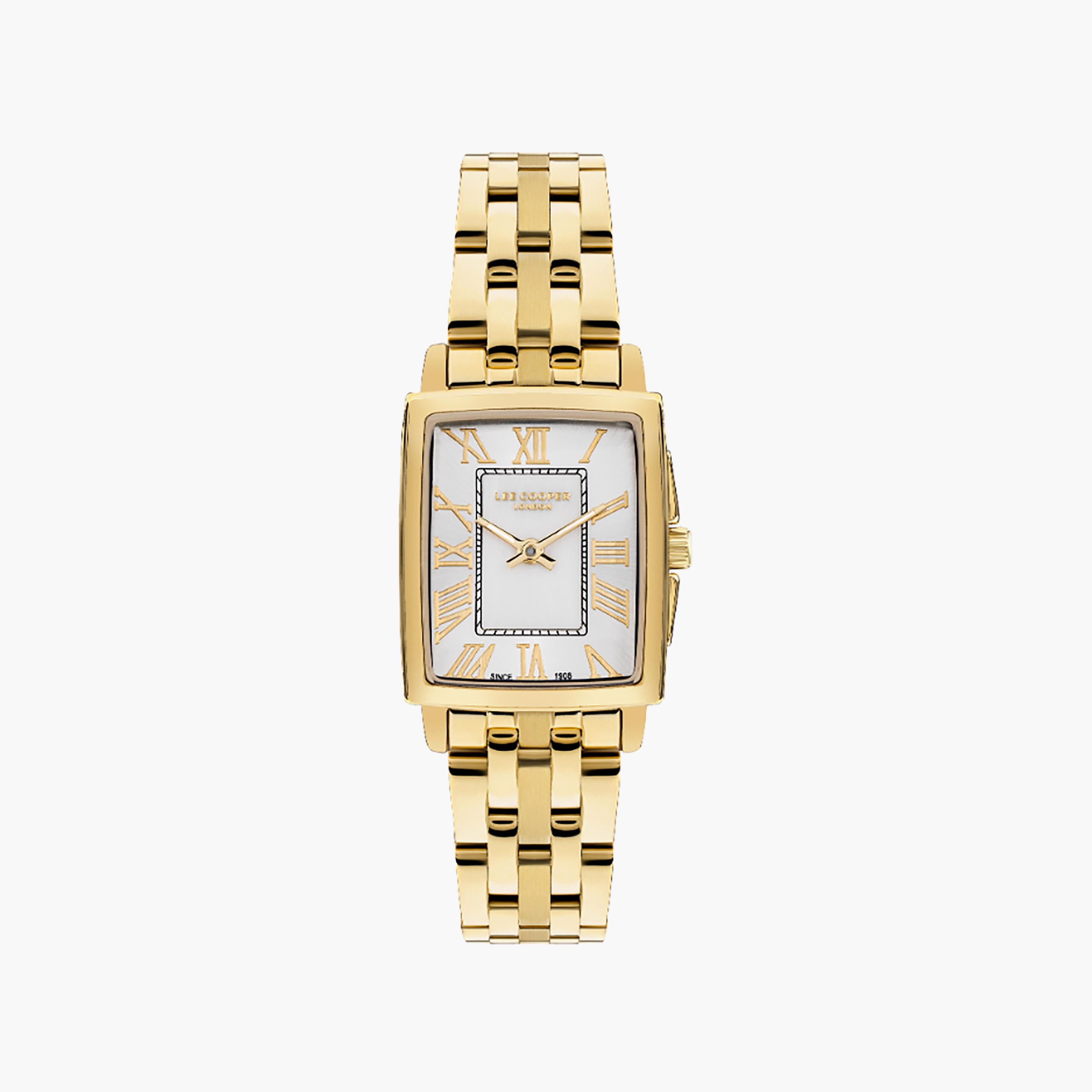 ساعة أنالوج ذھبية ذات ستانلس ستيل مع 33 ملم من لي كوبر للنساء | LC07940.130-women-watchesandjewellery-watches-image-1