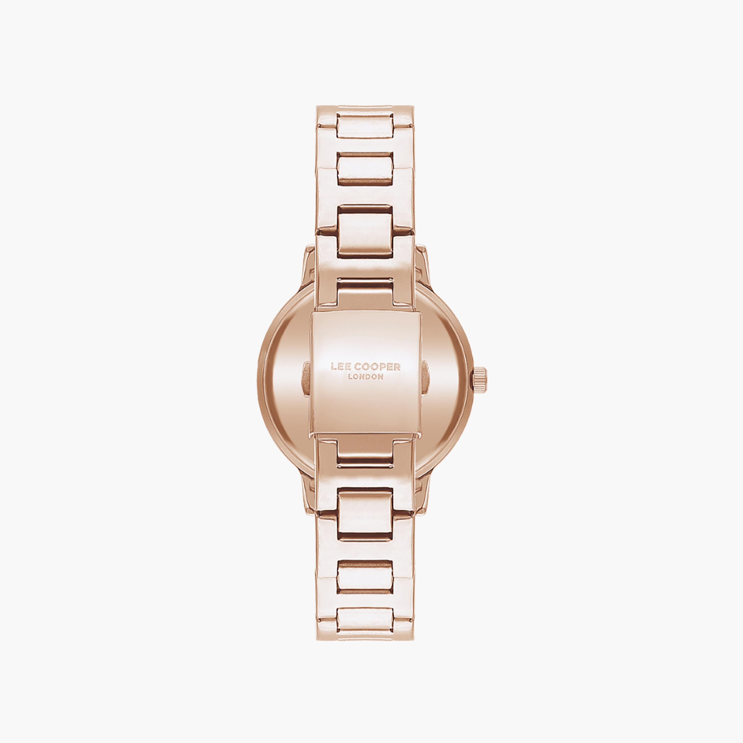 ساعة أنالوج ذھبية وردية ذات ستانلس ستيل مع 35 ملم من لي كوبر للنساء | LC07946.480-women-watchesandjewellery-watches-image-3