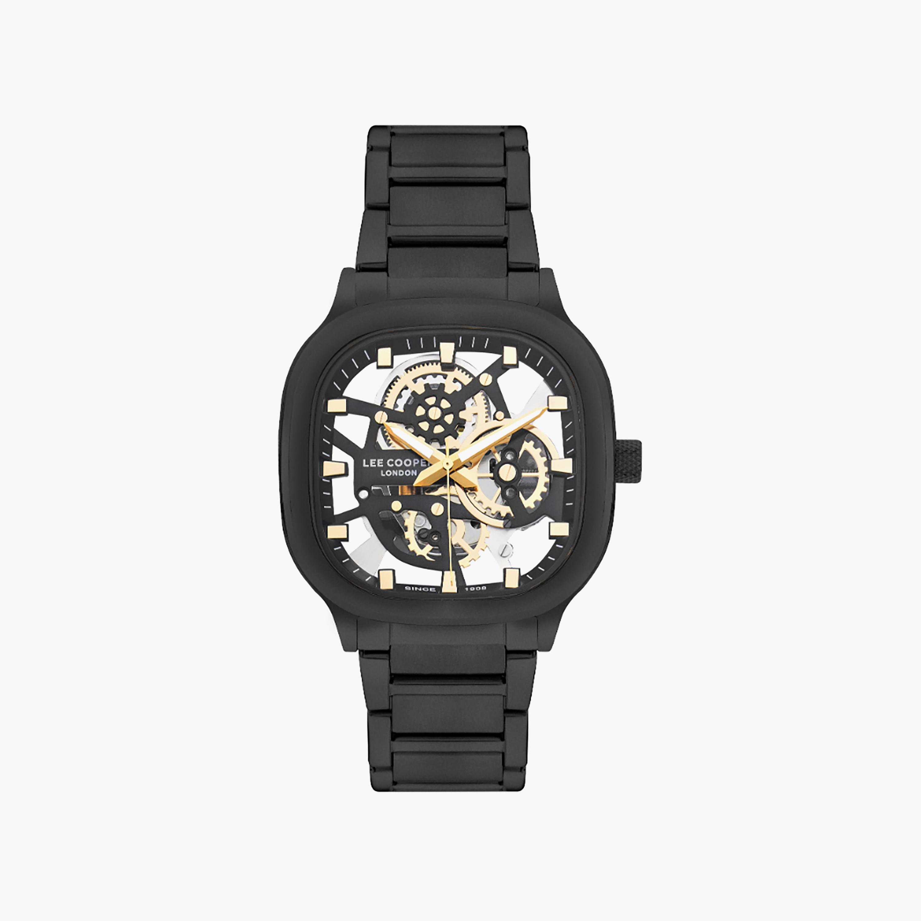 Lee Cooper Men's 42 MM Black Analog Stainless Steel Watch | LC07974.650-men-watchesandjewellery-watches-image-1