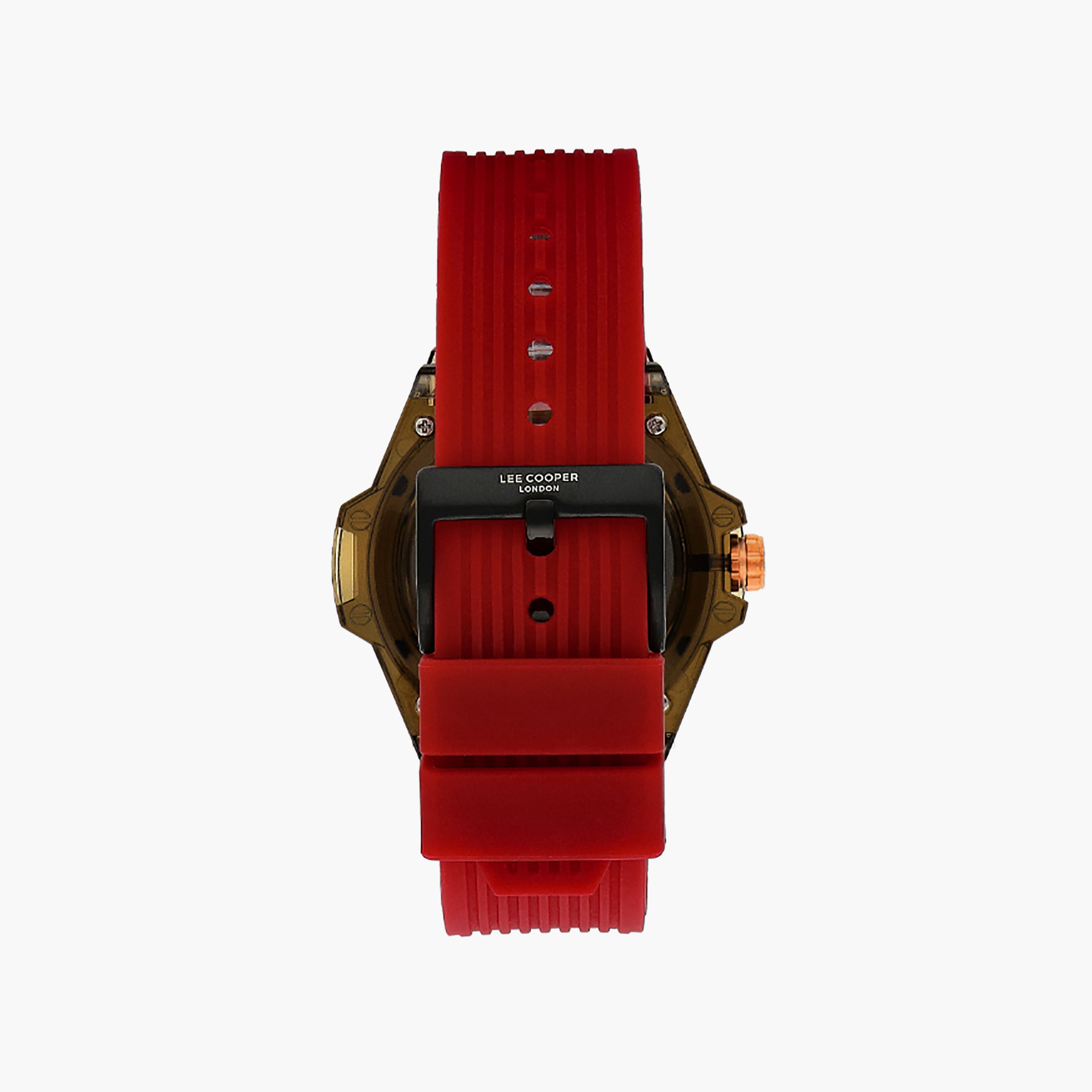 ساعة لي كوبر 44 ملم للرجال ذات انالوج من السيليكون باللون الاحمر | LC07975.068-men-watchesandjewellery-watches-image-3