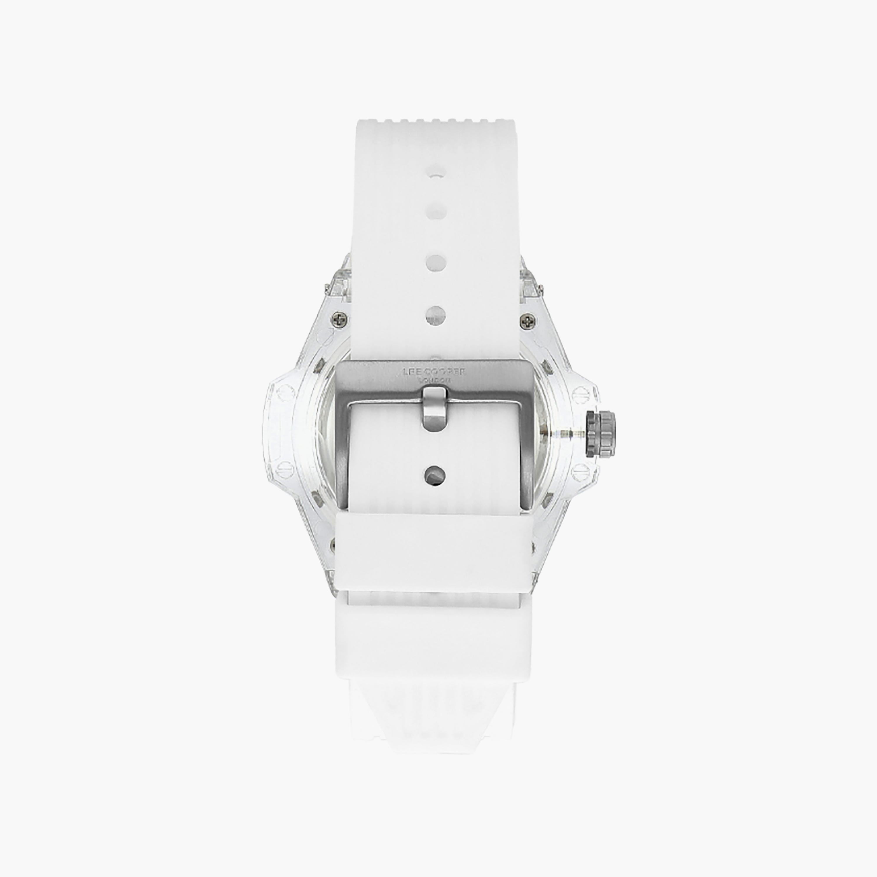 ساعة لي كوبر 44 ملم للرجال ذات انالوج من السيليكون باللون الابیض | LC07975.333-men-watchesandjewellery-watches-image-3