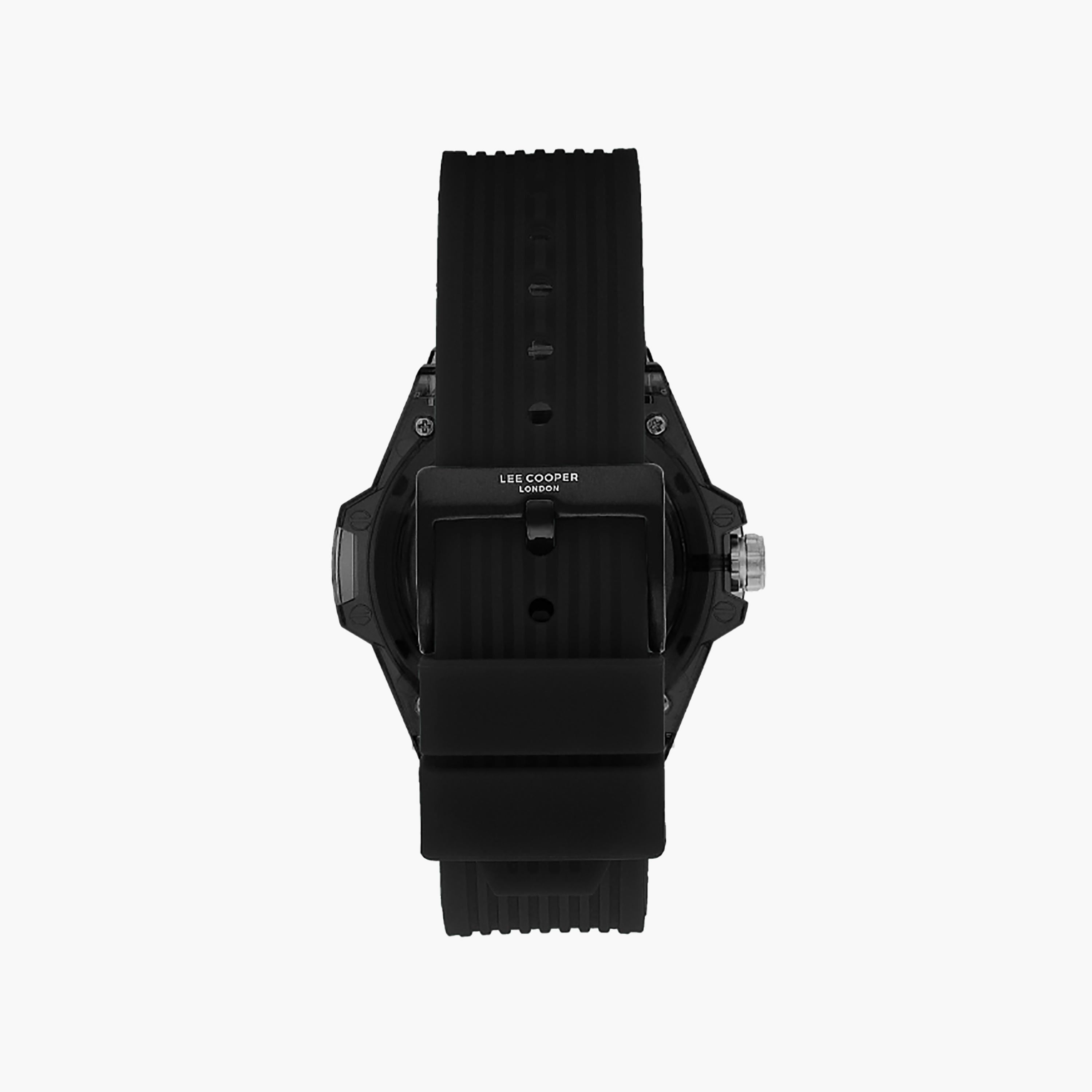 ساعة أنالوج للرجال مع 44 ملم ذات سيليكون بلون أسود من لي كوبر | LC07975.651-men-watchesandjewellery-watches-image-3