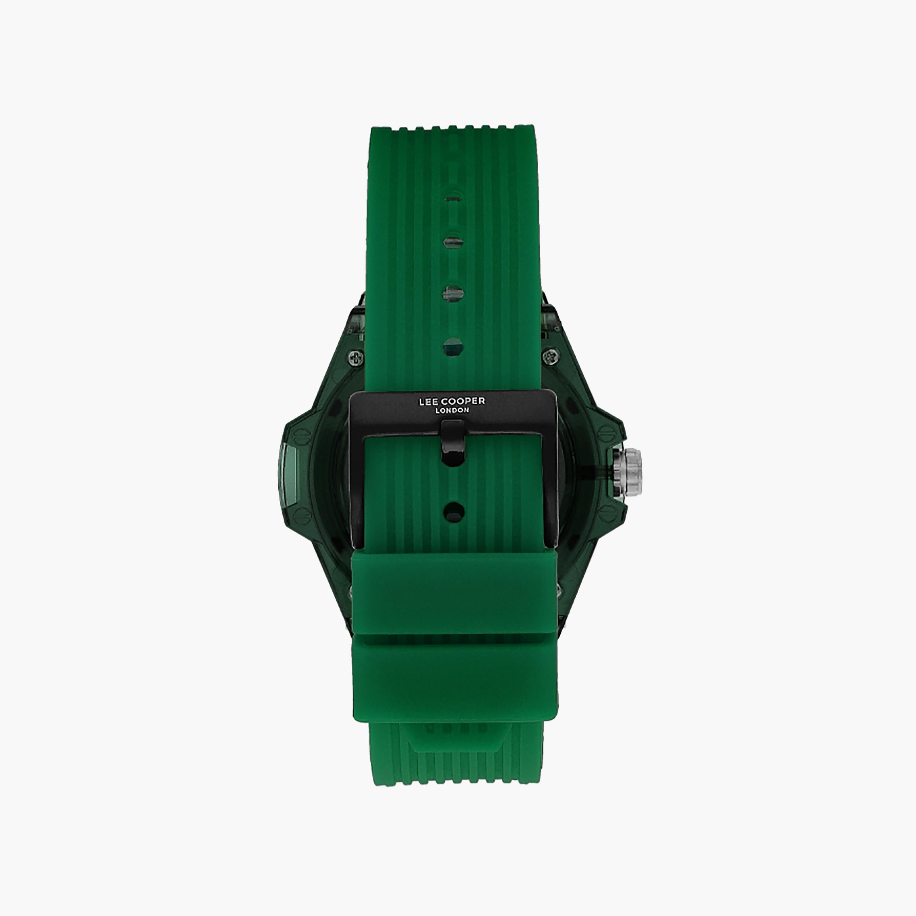 ساعة أنالوج للرجال مع 44 ملم ذات سيليكون بلون أخضر من لي كوبر | LC07975.777-men-watchesandjewellery-watches-image-3
