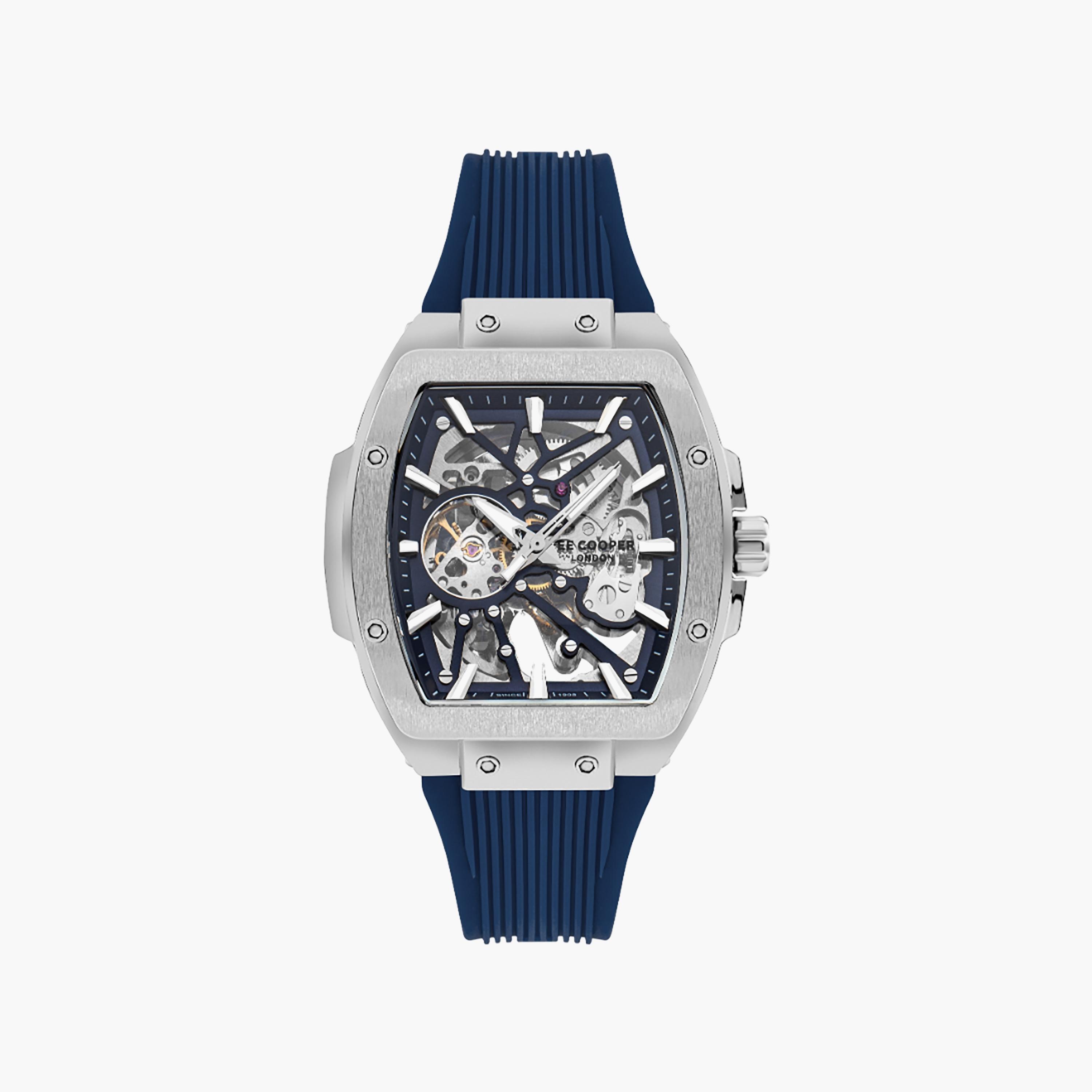 ساعة أوتوماتيكية للرجال مع 45 ملم ذات سيليكون بلون كحلي من لي كوبر | LC07979.399-men-watchesandjewellery-watches-image-1
