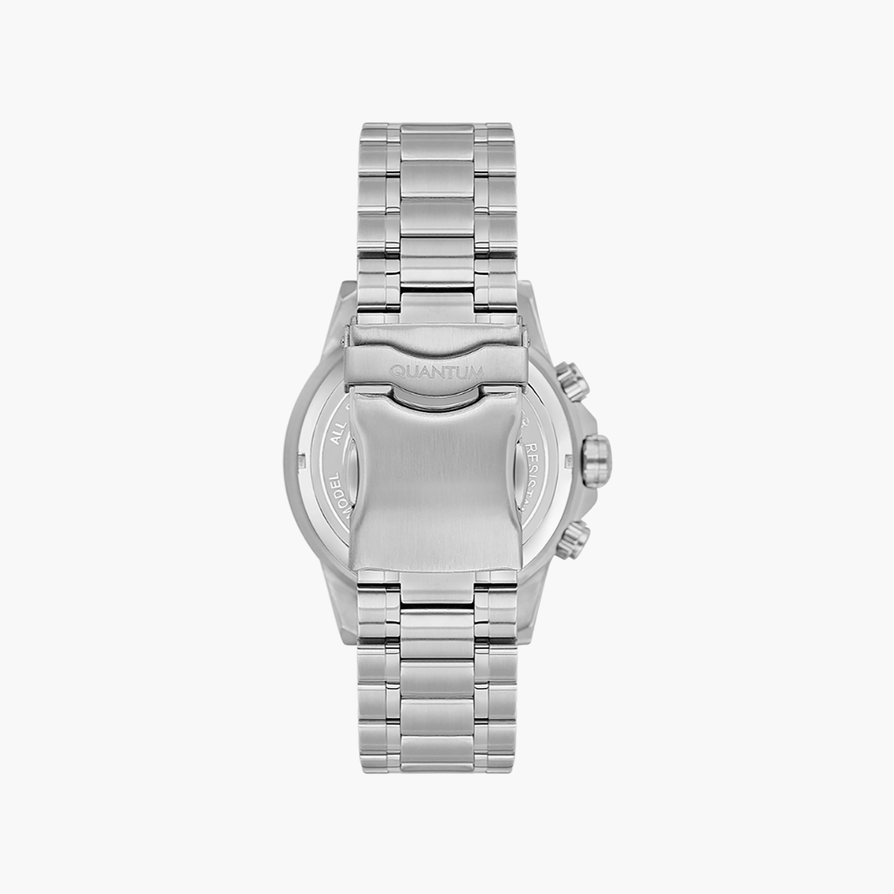 ساعة كوانتوم للرجال 47 ملم كرونوغراف بلون فضي مع ستانلس ستيل | HNG1067.370-men-watchesandjewellery-watches-image-3