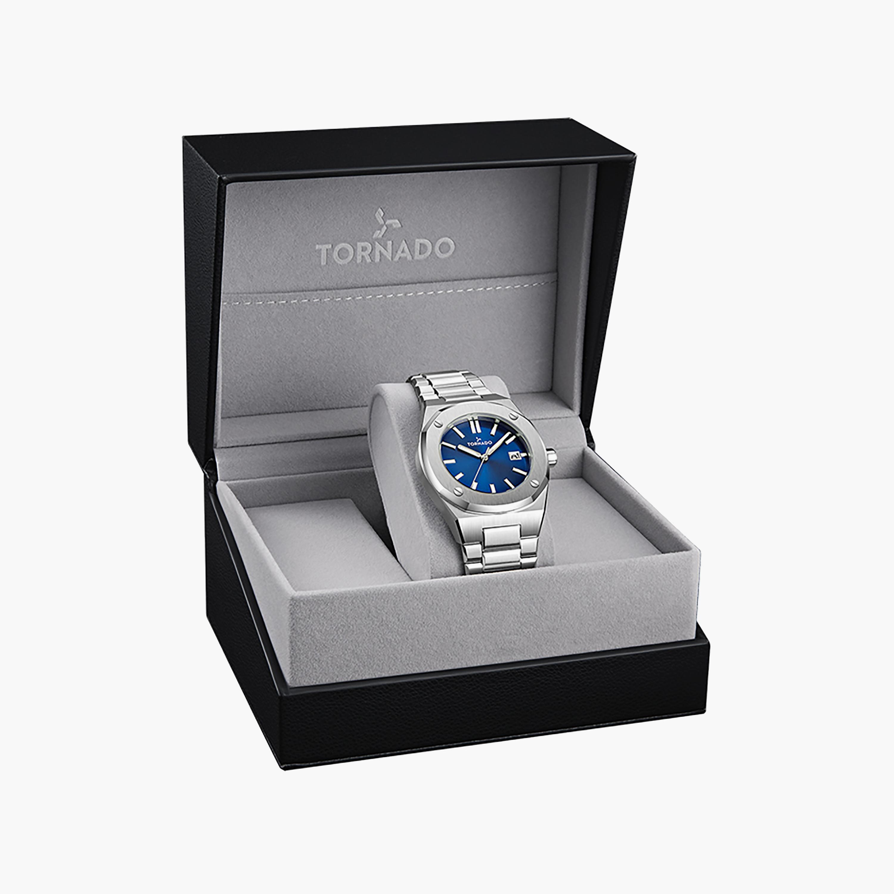 Tornado Men's 42 MM Silver Analog Stainless Steel Watch | T23003-SBSN-men-watchesandjewellery-watches-image-4