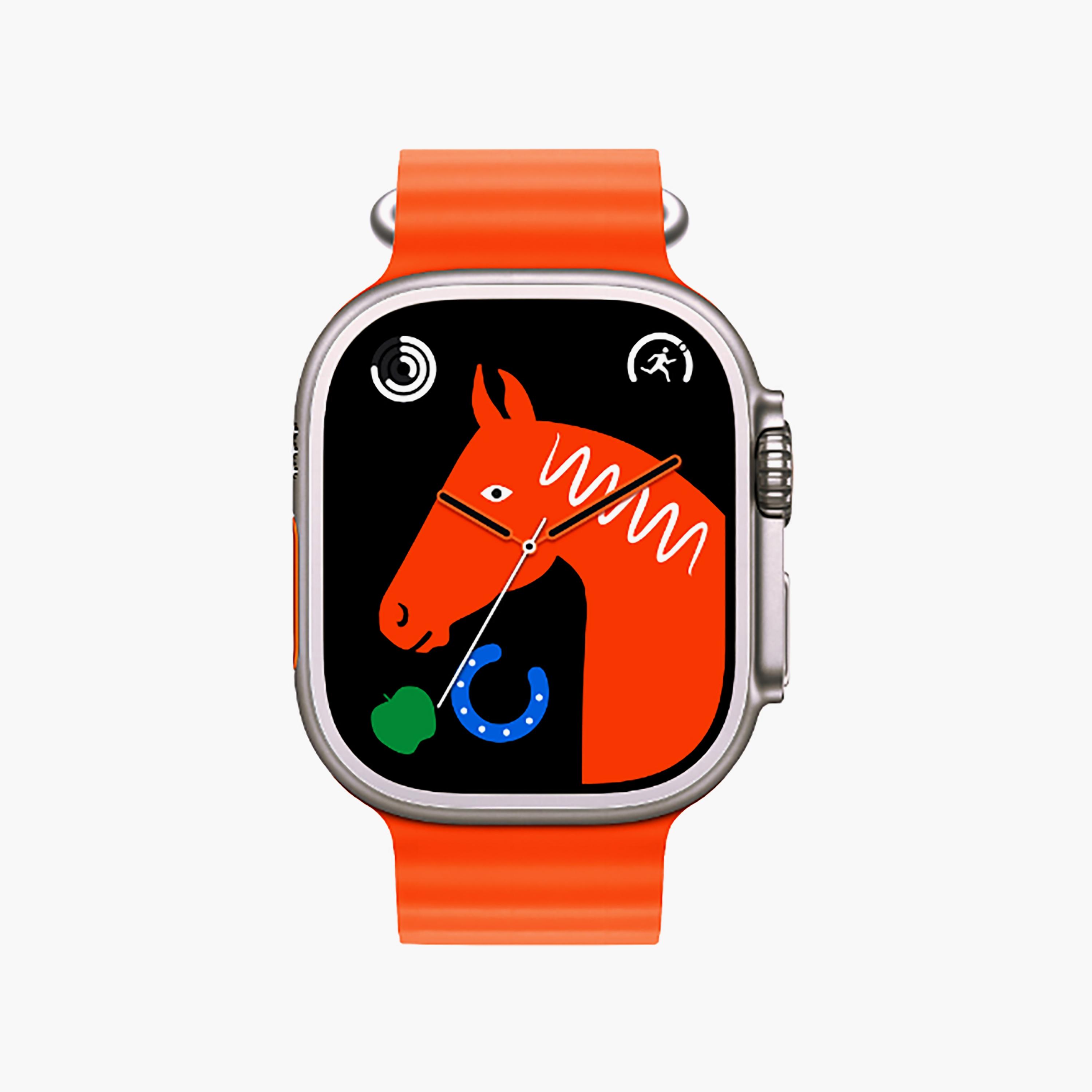 Kenneth Unisex Orange Silicone Strap Smart Display Watch | Scott KS-ULTRA-men-watchesandjewellery-watches-image-1