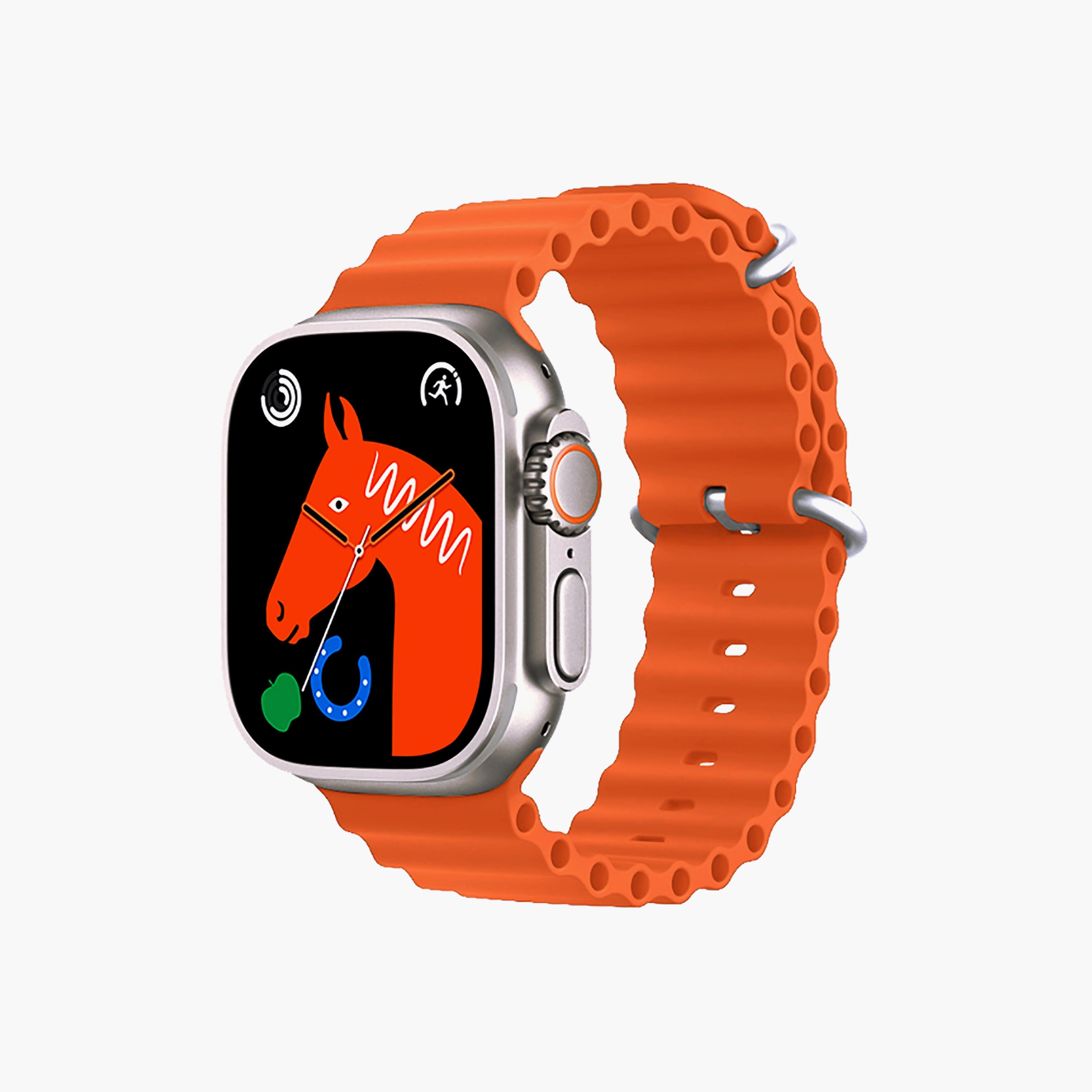 Kenneth Unisex Orange Silicone Strap Smart Display Watch | Scott KS-ULTRA-men-watchesandjewellery-watches-image-2
