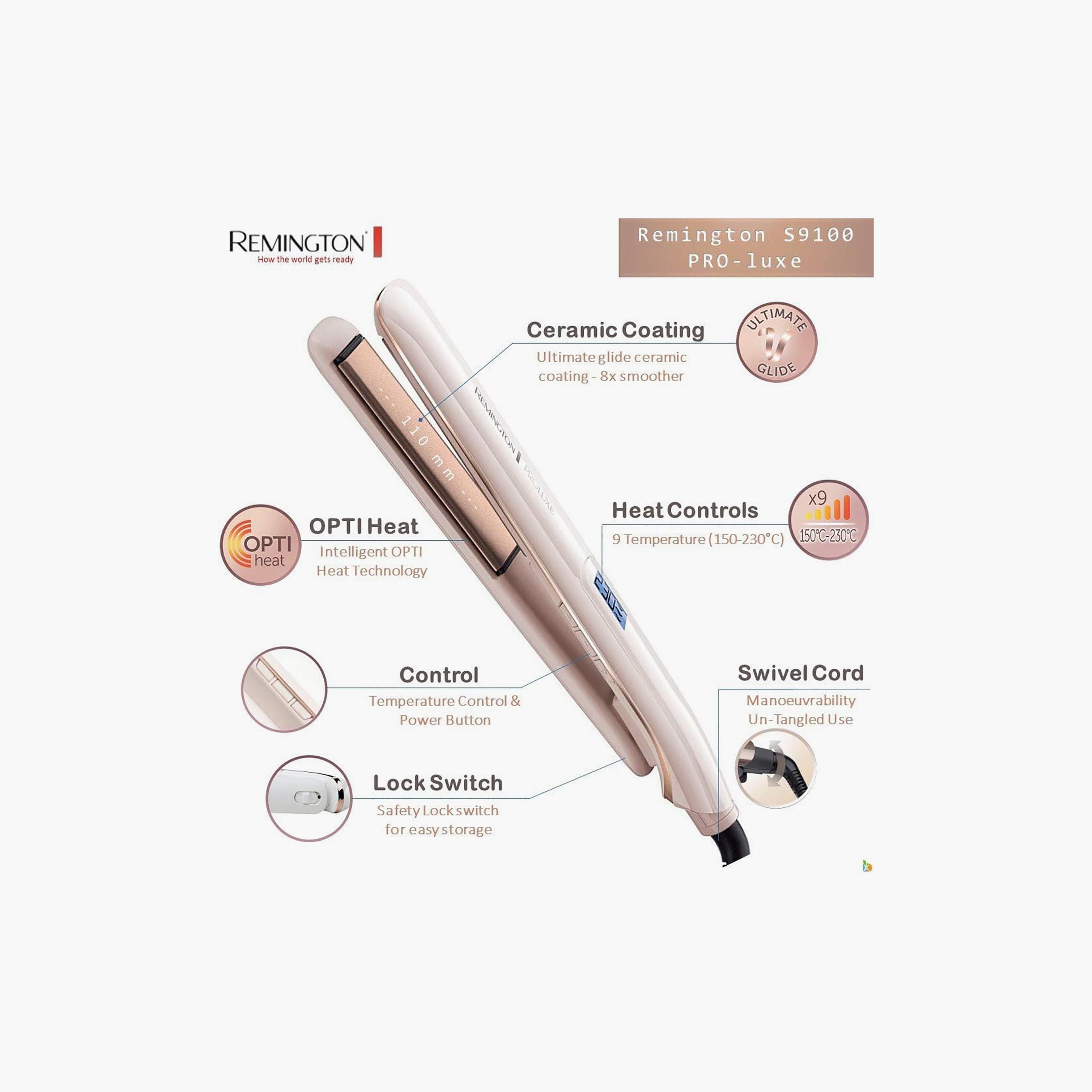 Remington Personal Care Ceramic Proluxe Hair Straightener Multicolor | RES9100-beautyandpersonalcare-appliances-hairstylingtools-curlingandstyler-image-4