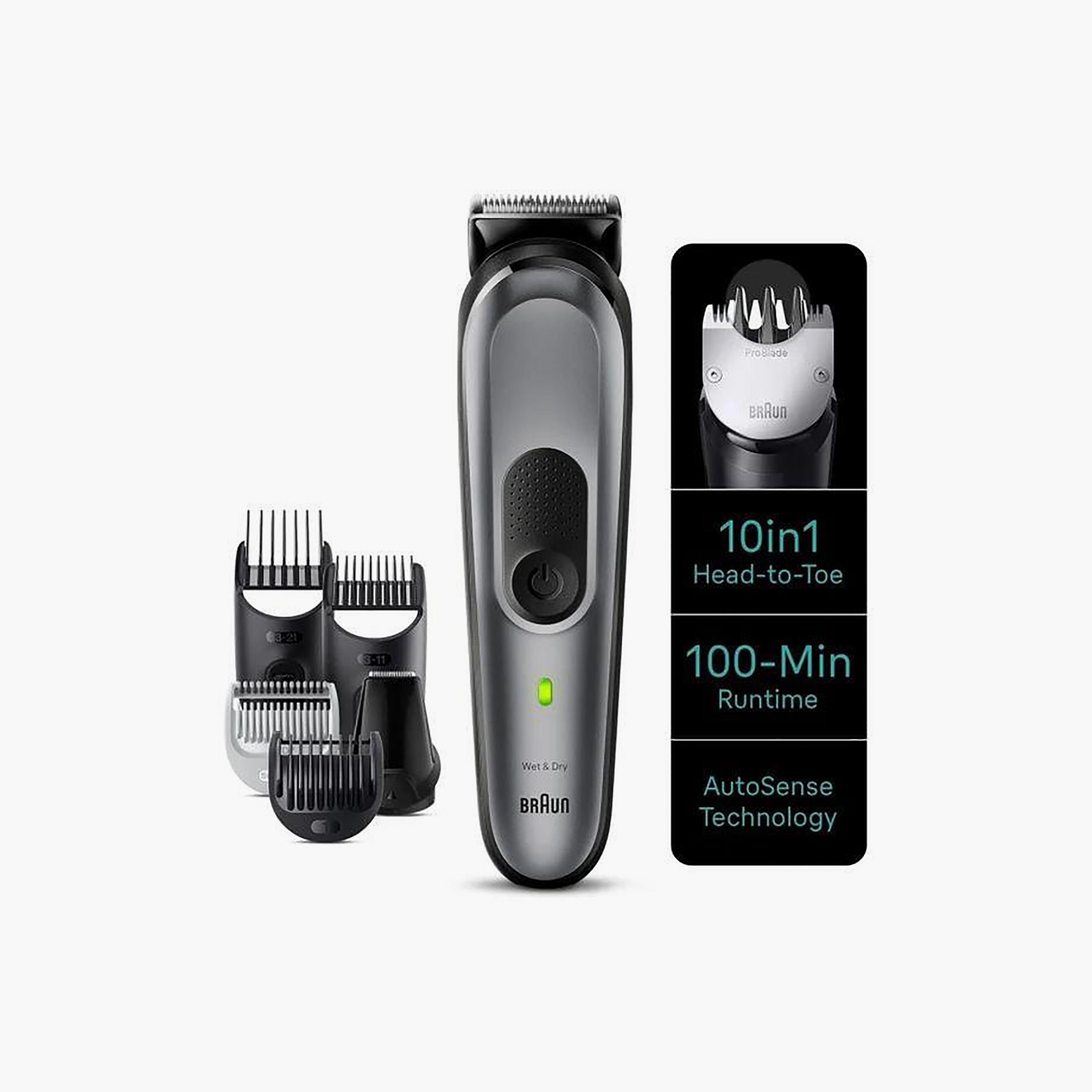 مجموعة العناية باللحية والجسم ذات 10 في 1 من براون بلون رمادي | MGK 7420-beautyandpersonalcare-mens-shaving-image-1