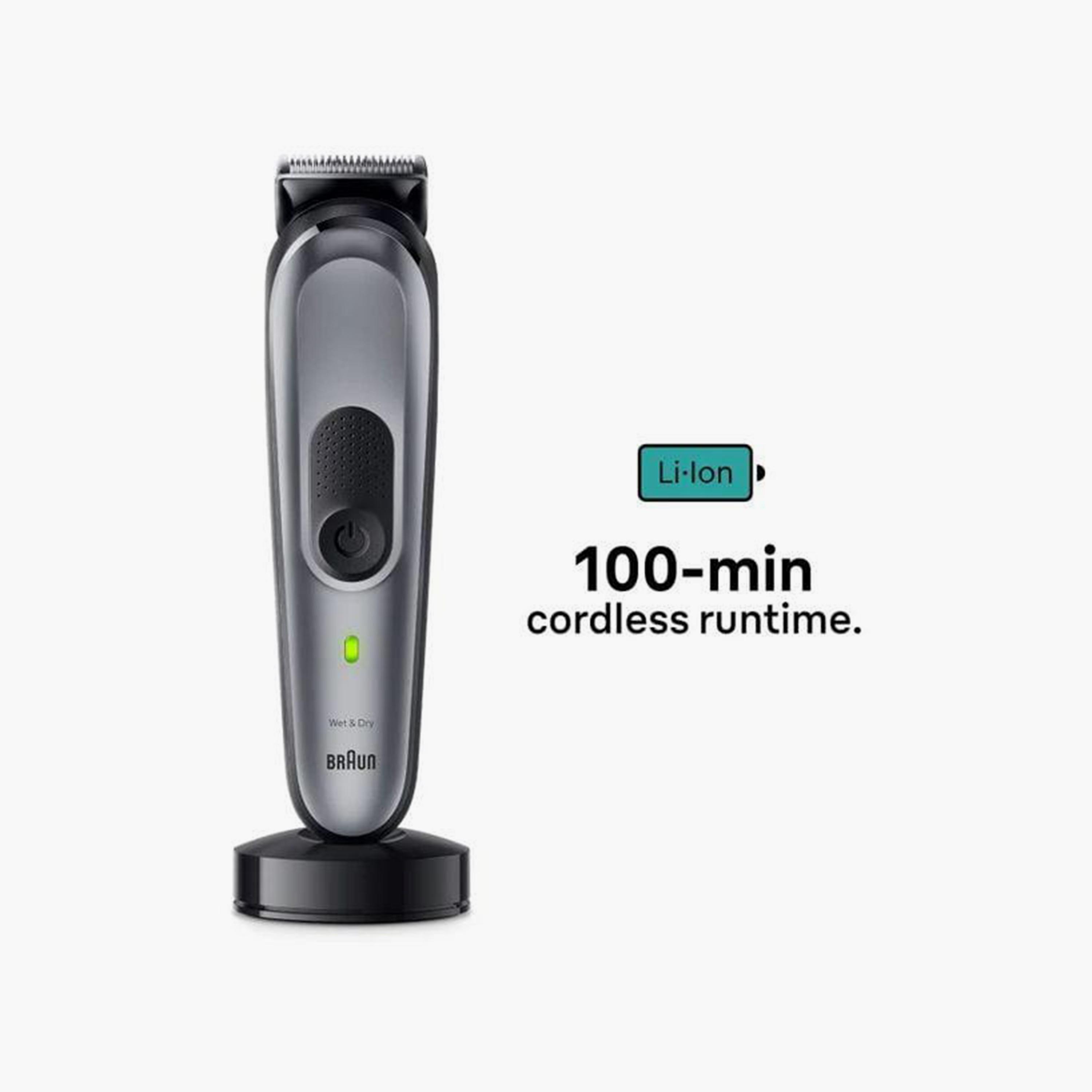مجموعة العناية باللحية والجسم ذات 10 في 1 من براون بلون رمادي | MGK 7420-beautyandpersonalcare-mens-shaving-image-3