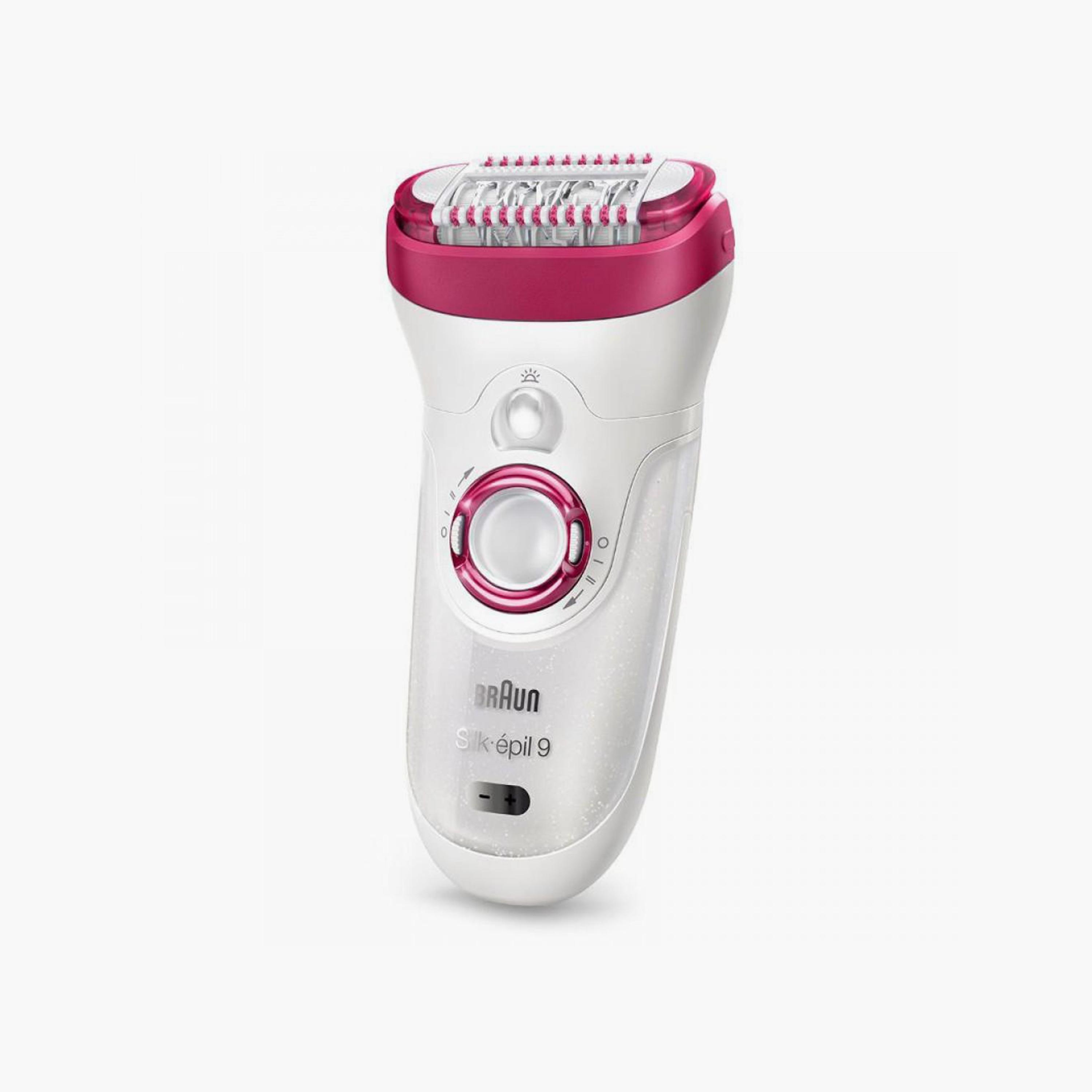 ماكينة إزالة شعر الجسم من براون مع نظام تدليك عالي التردد باللون الأبيض | SE9538-beautyandpersonalcare-appliances-hairremovaltools-image-1