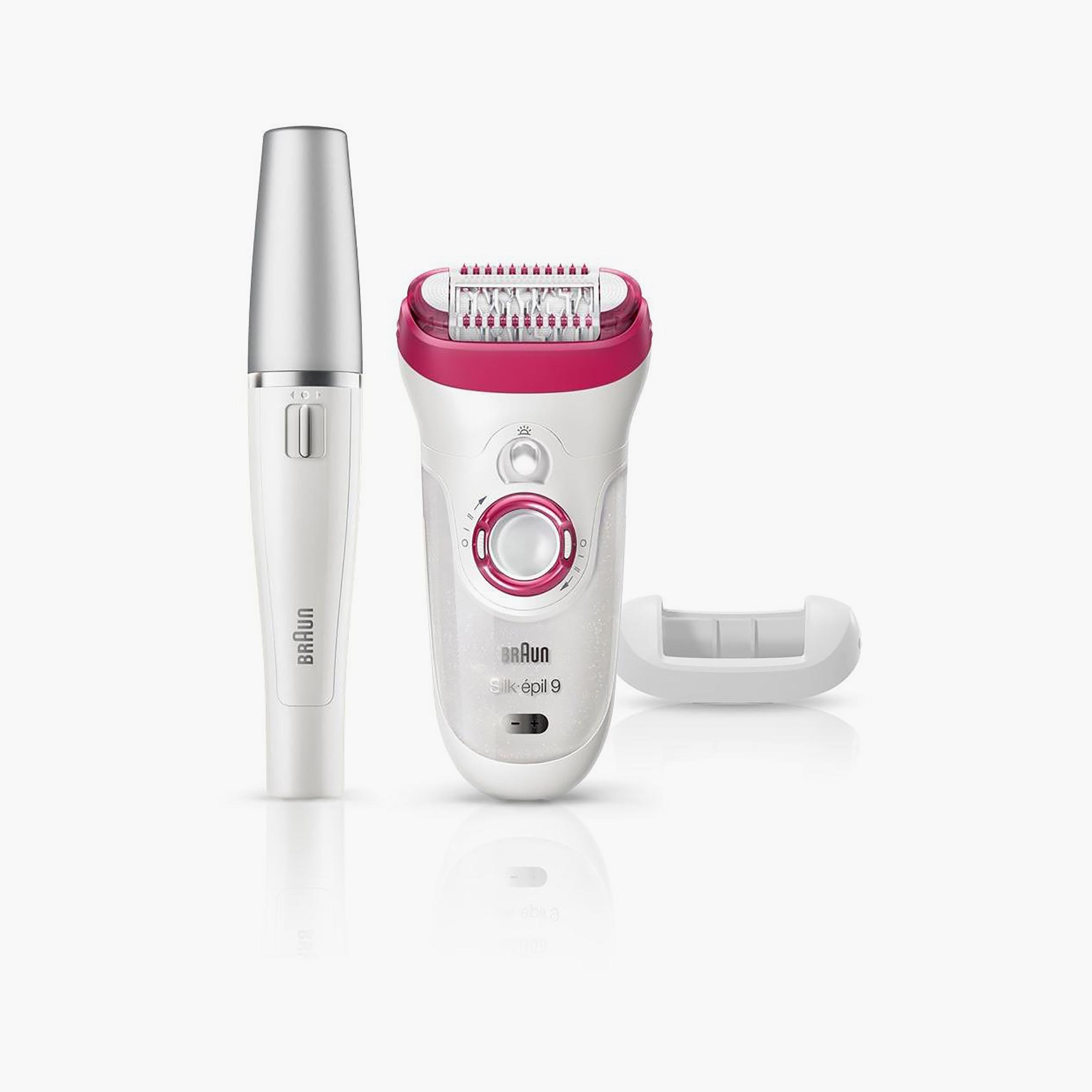 ماكينة إزالة شعر الجسم من براون مع نظام تدليك عالي التردد باللون الأبيض | SE9538-beautyandpersonalcare-appliances-hairremovaltools-image-2