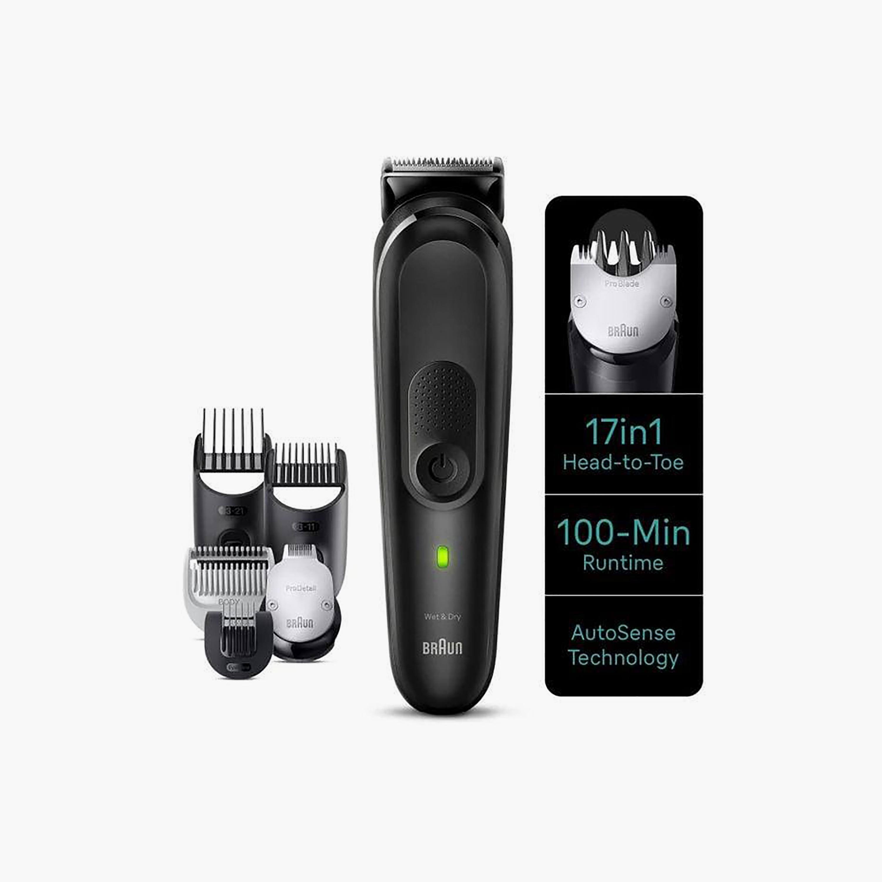 مجموعة العناية باللحية والجسم ذات 17 في 1 من براون بلون اسود | MGK 7490-beautyandpersonalcare-mens-shaving-image-1