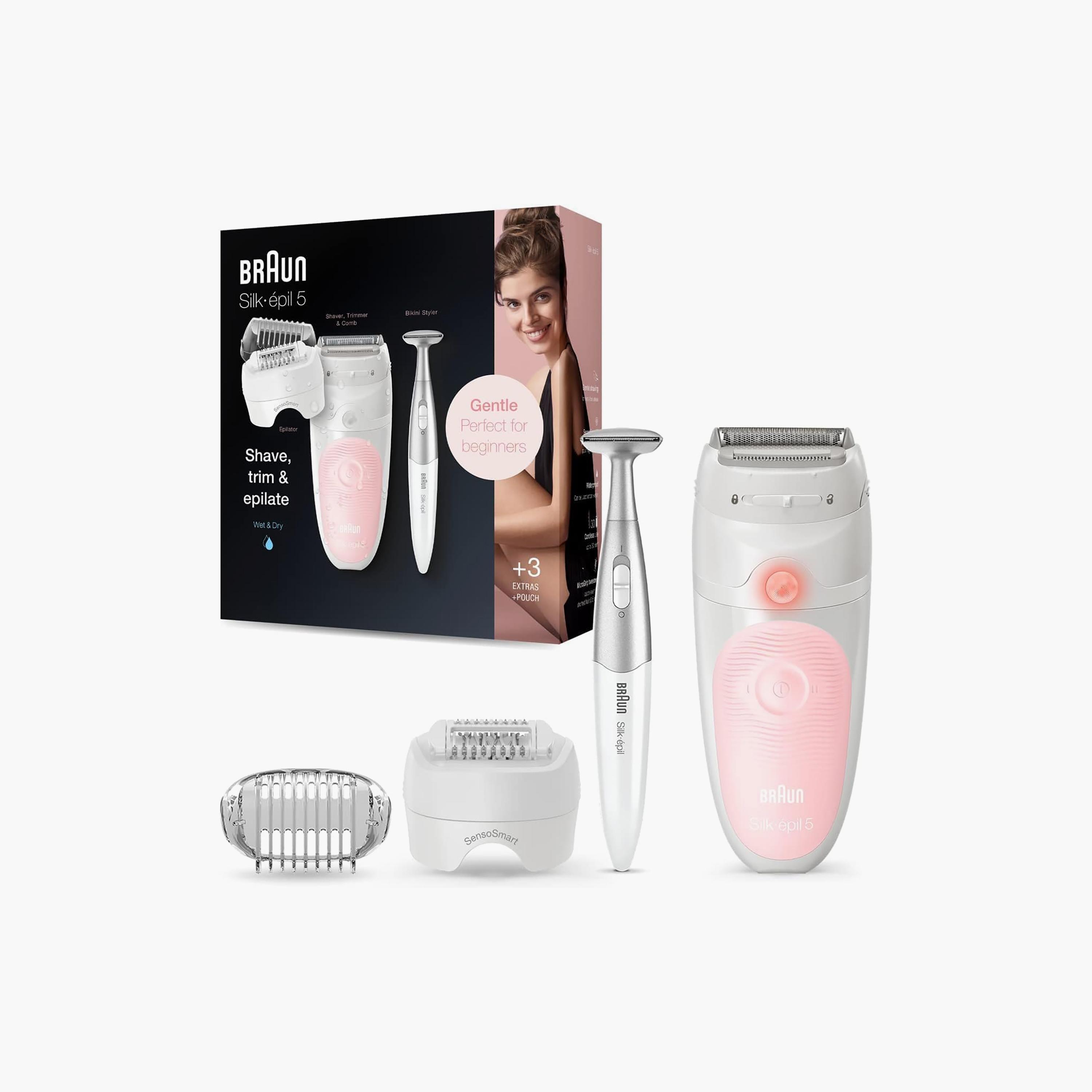 ماكينة إزالة الشعر الرطبة والجافة ذات سيريز 5 باللون الأبيض من براون | SES 5820-beautyandpersonalcare-appliances-hairremovaltools-shavers-image-1