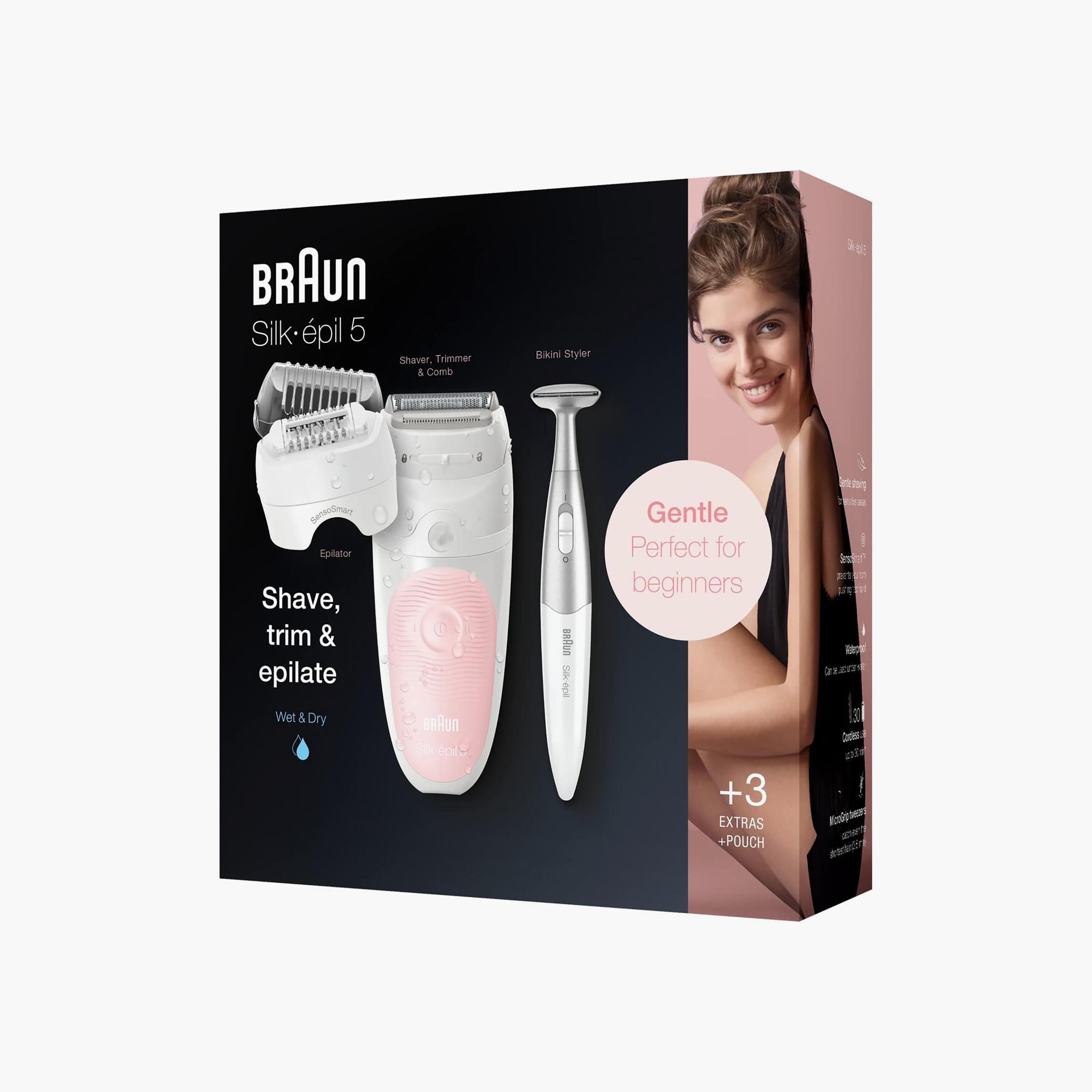 ماكينة إزالة الشعر الرطبة والجافة ذات سيريز 5 باللون الأبيض من براون | SES 5820-beautyandpersonalcare-appliances-hairremovaltools-shavers-image-2