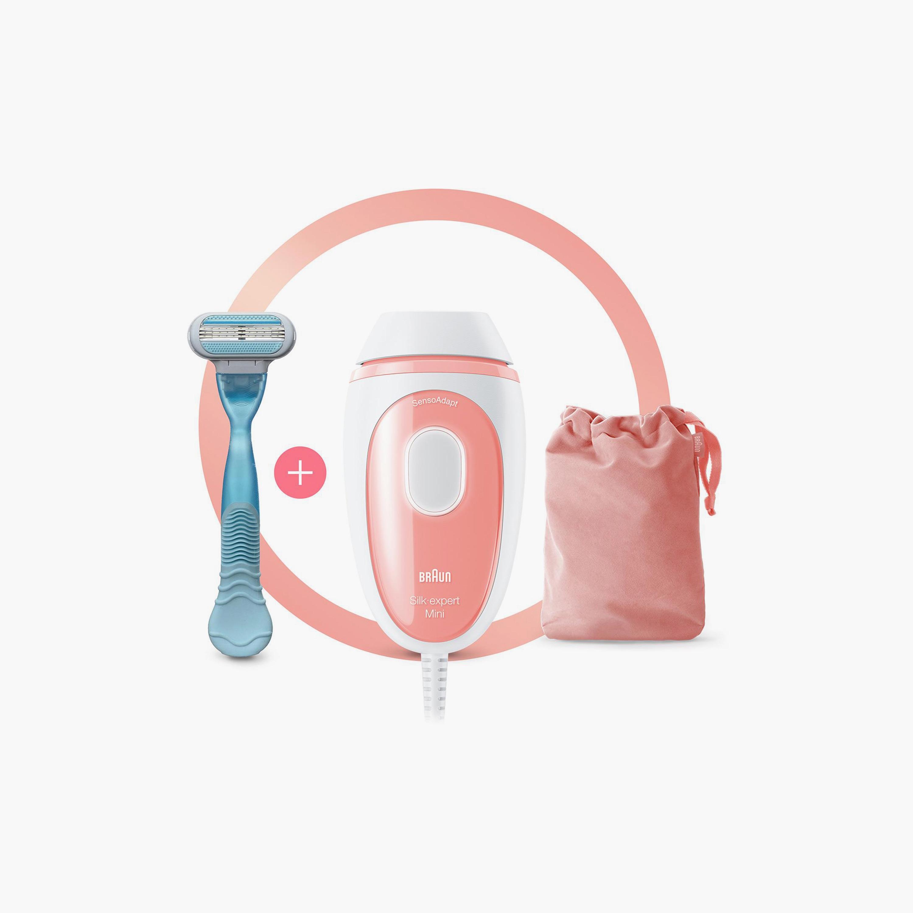 جهاز إزالة الشعر ذو سيلك اكسبرت ميني آي بي إل من براون باللون الأبيض والوردي | PL 1014-beautyandpersonalcare-appliances-hairremovaltools-shavers-image-2