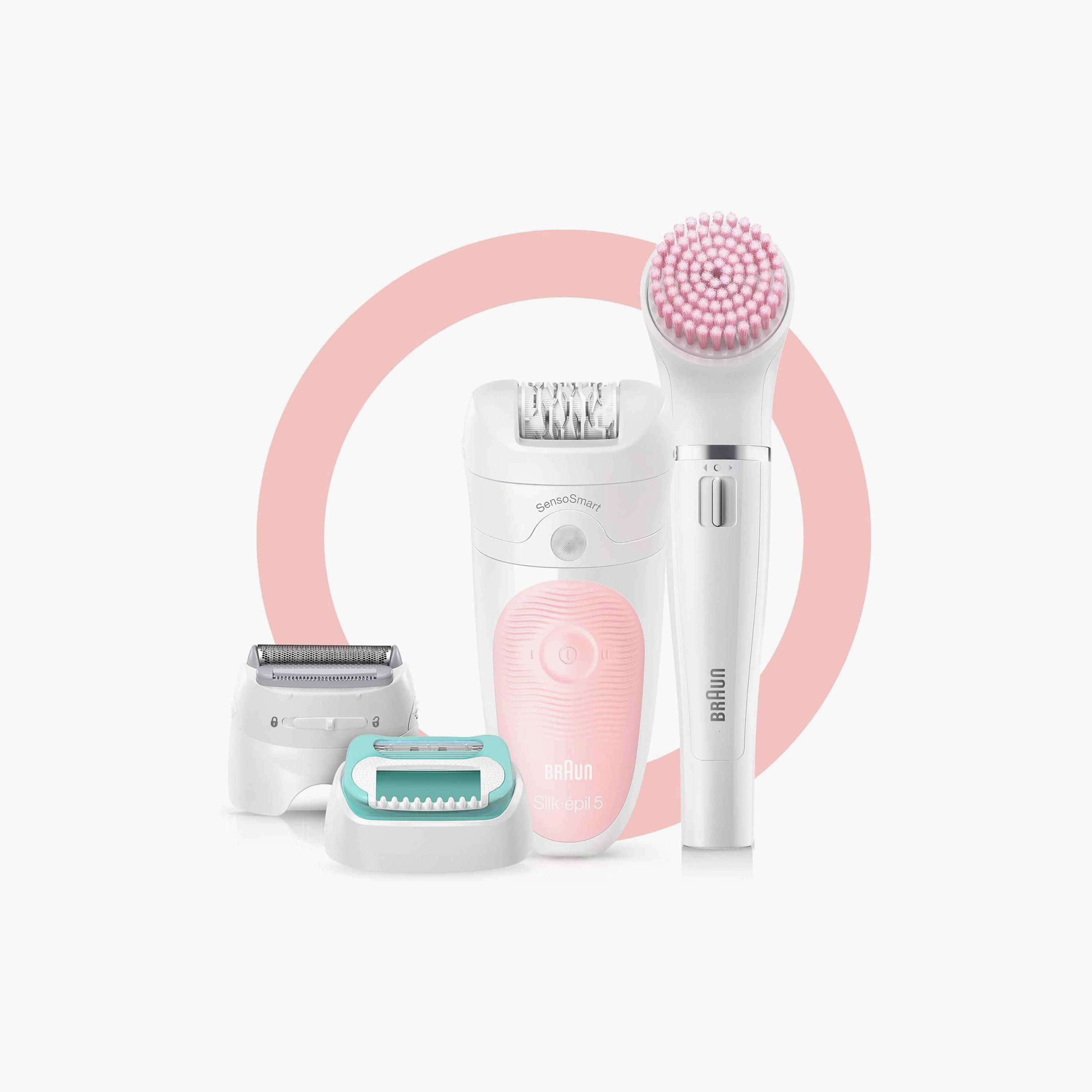 ماكينة إزالة الشعر من براون سنسور باللون الأبيض والوردي | SES 5875 BS-beautyandpersonalcare-appliances-hairremovaltools-shavers-image-7