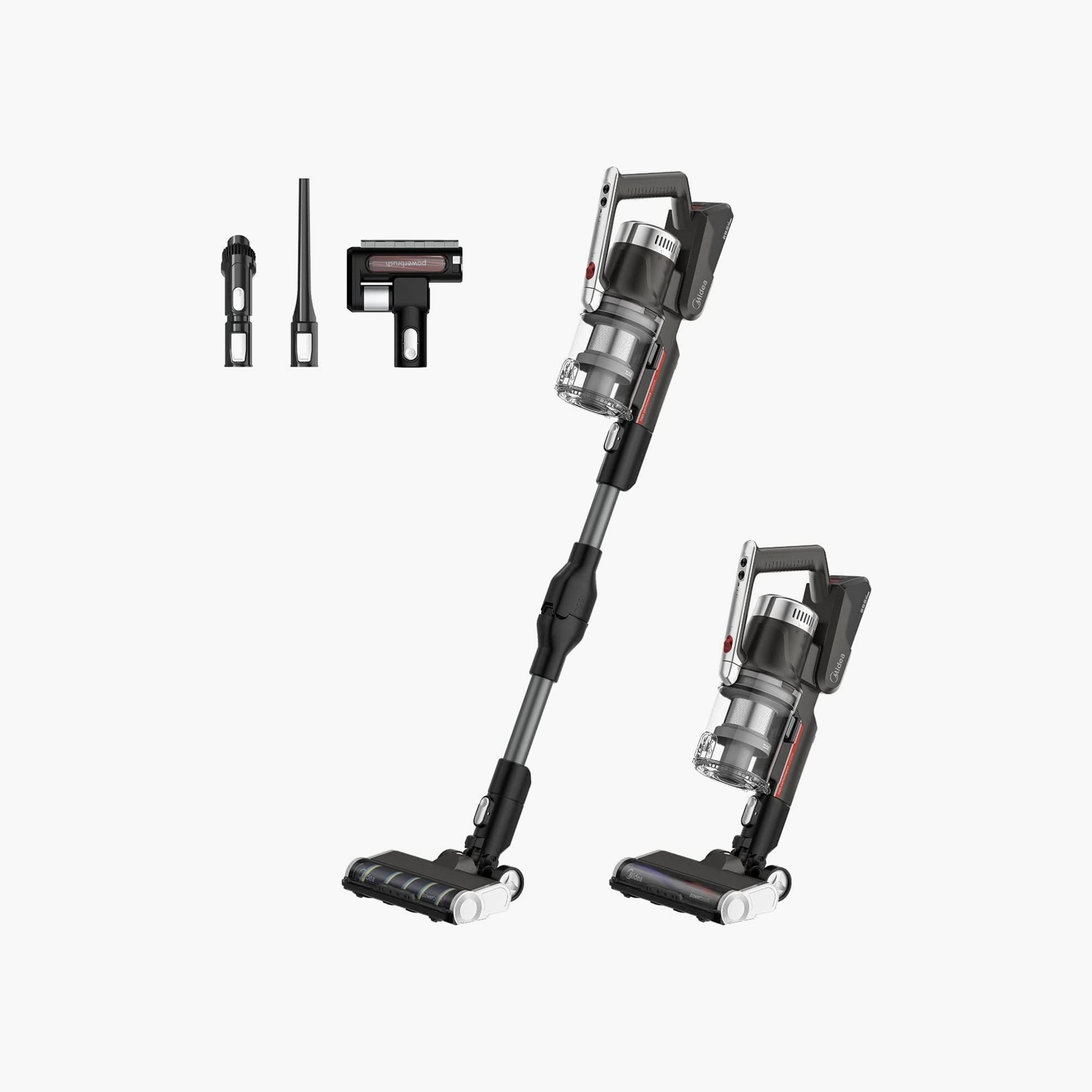 مكنسة كهربائية ذات عصا لاسلكية من ميديا باللونين الأسود والرمادي | P7FLEX-household-appliances-homeappliances-vacuumcleaners-image-1