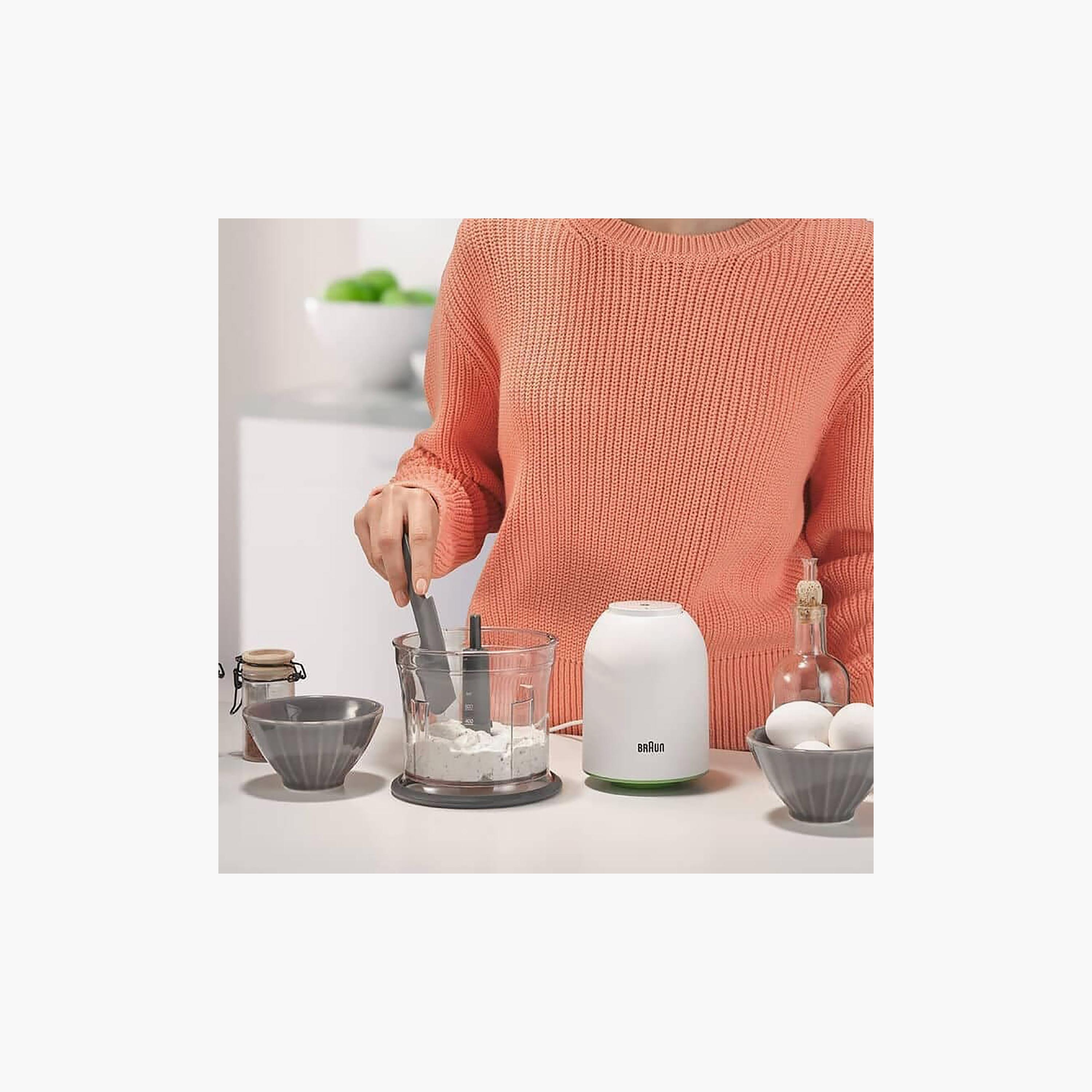 Braun Quade Blade Technology 2-in-1 350 Watt MultiPractic 3 Chopper White | CH 3011 WHITE-household-appliances-kitchenappliances-foodprocessors-image-3