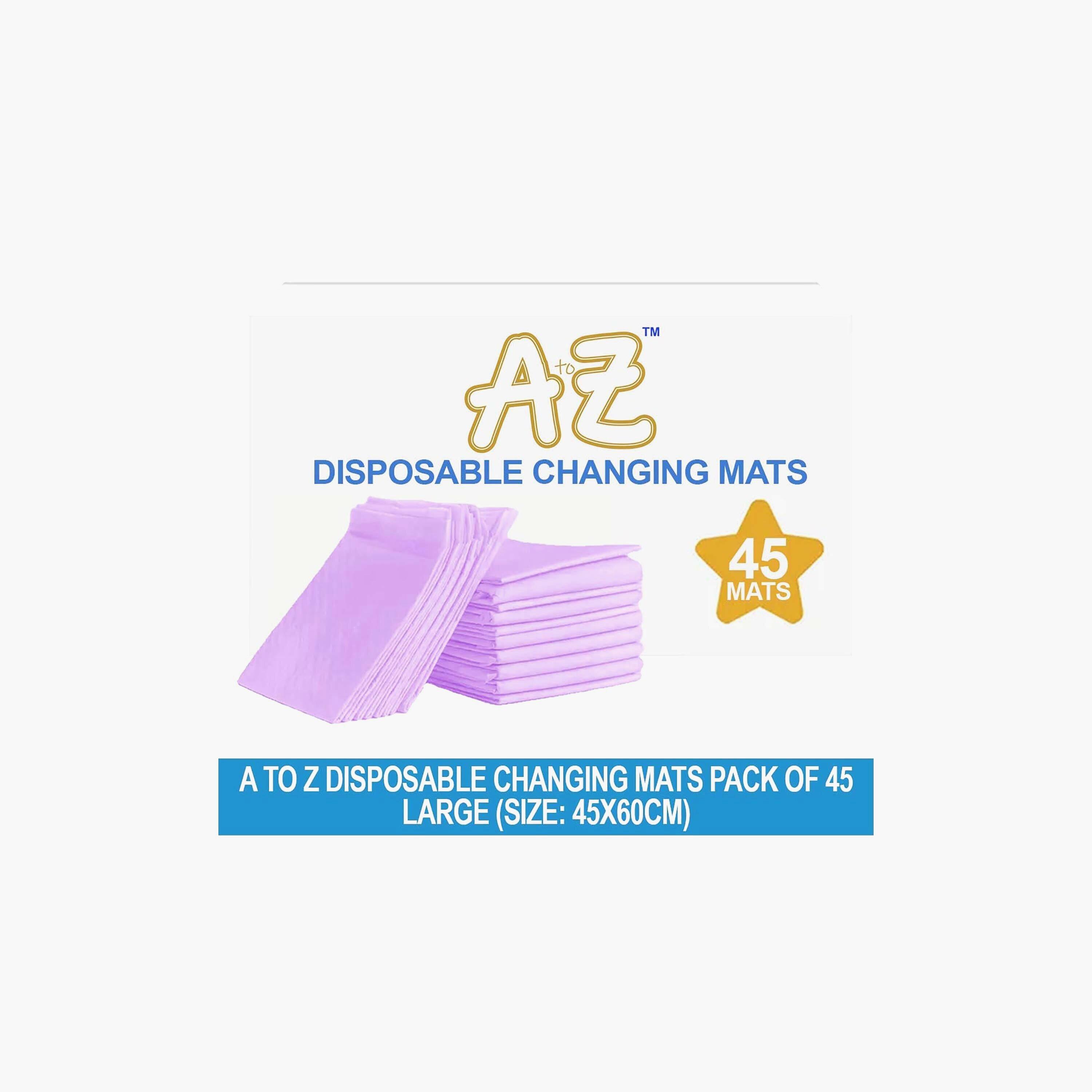 Star Babies Pack of 45 Disposable Changing Mats - 45 x 60 cm, Lavender-baby-diapering-changingmats-image-2