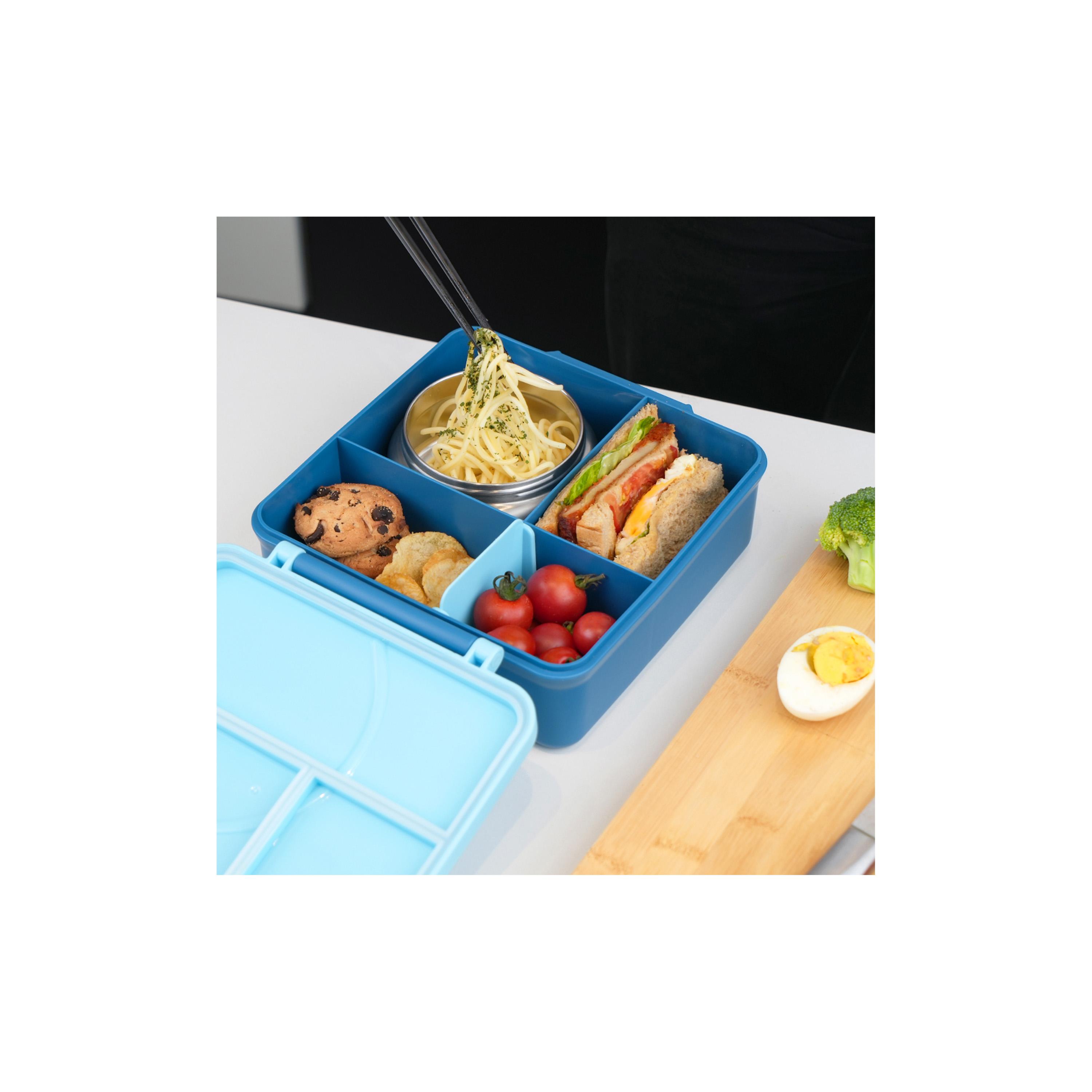 Eazy Kids 3/4 Compartments Jumbo Lunch Box with Bowl, Spoon & Fork-school-lunchessentials-lunchboxes-image-11