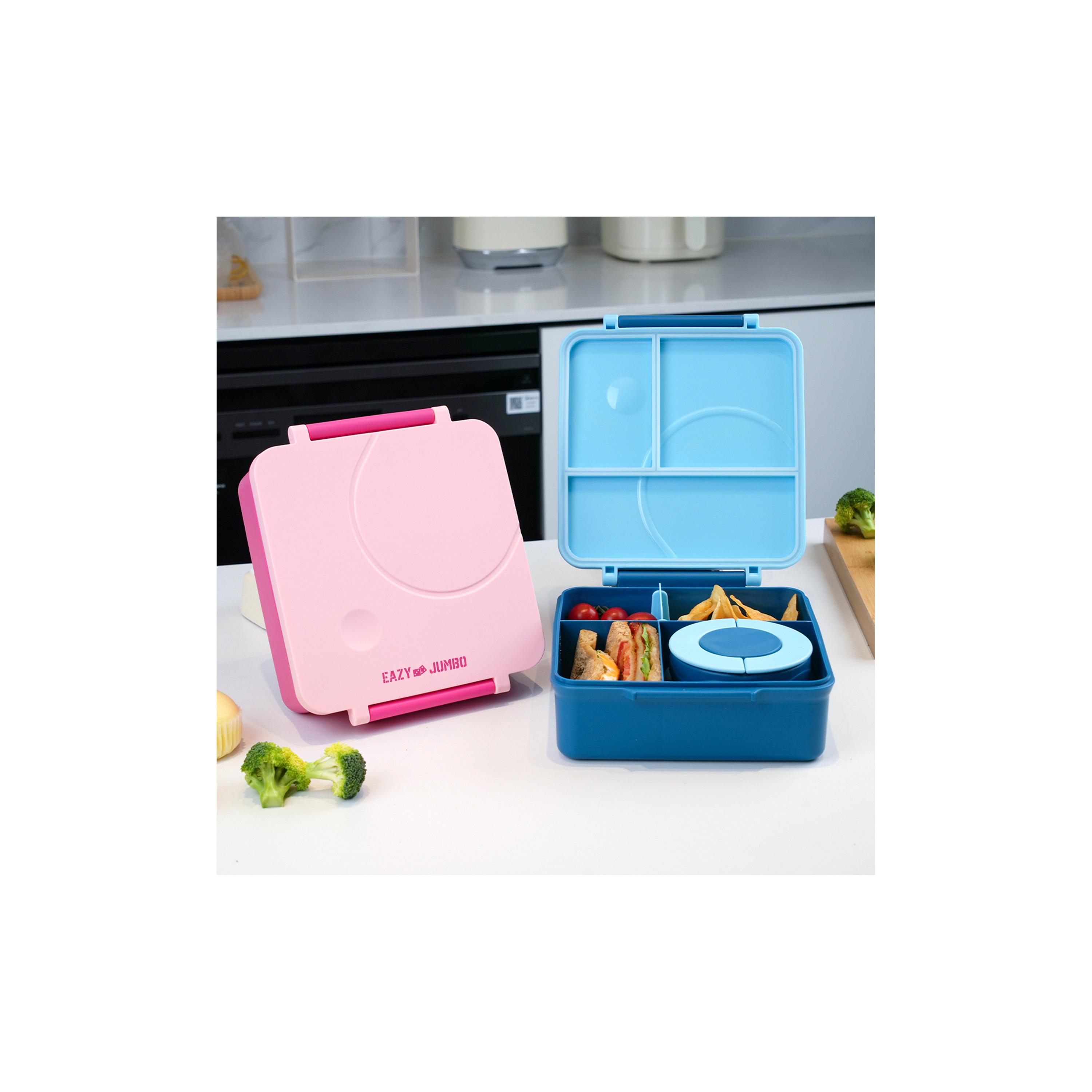 Eazy Kids 3/4 Compartments Jumbo Lunch Box with Bowl, Spoon & Fork-school-lunchessentials-lunchboxes-image-13