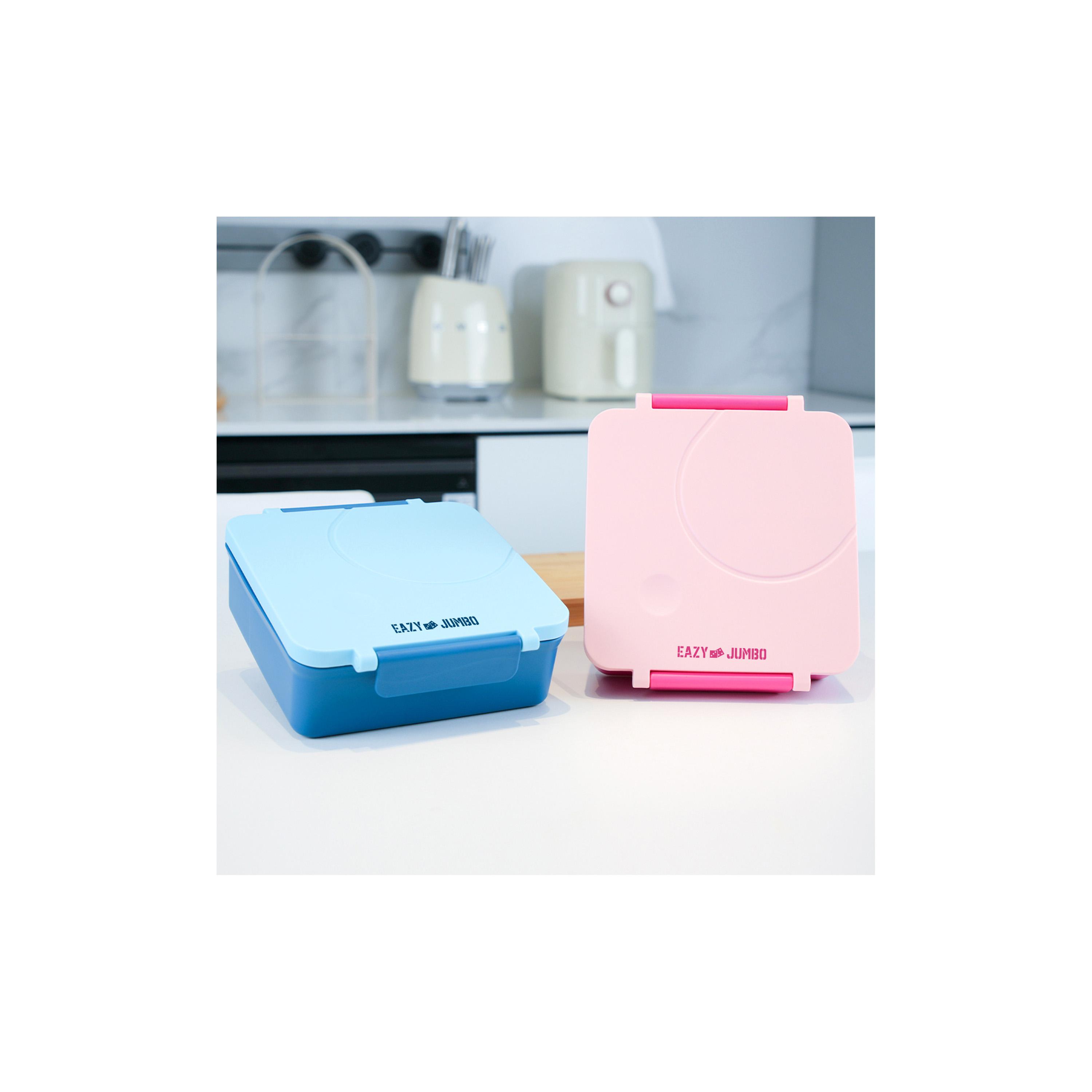 Eazy Kids 3/4 Compartments Jumbo Lunch Box with Bowl, Spoon & Fork-school-lunchessentials-lunchboxes-image-2