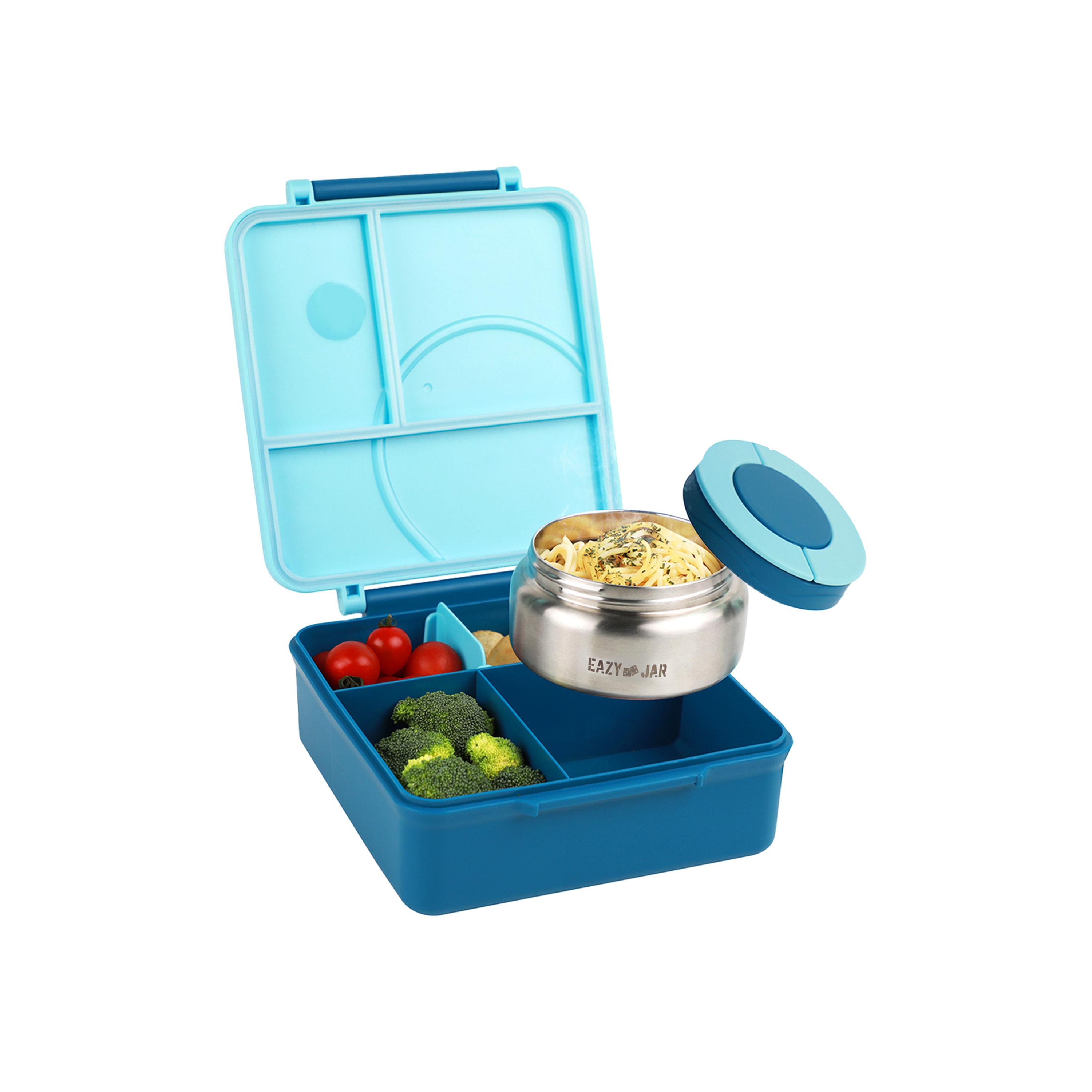 Eazy Kids 3/4 Compartments Jumbo Lunch Box with Bowl, Spoon & Fork-school-lunchessentials-lunchboxes-image-3