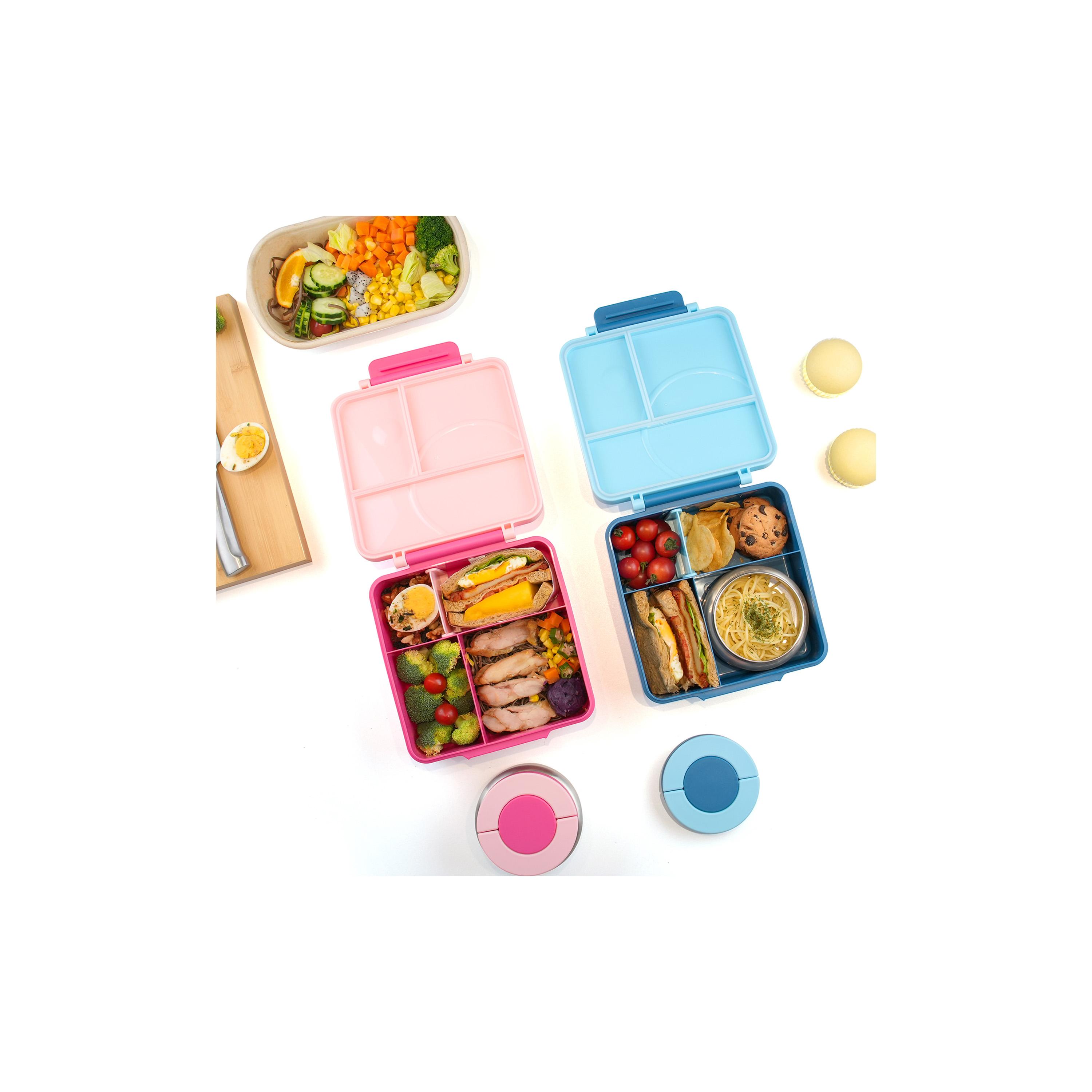 Eazy Kids 3/4 Compartments Jumbo Lunch Box with Bowl, Spoon & Fork-school-lunchessentials-lunchboxes-image-9