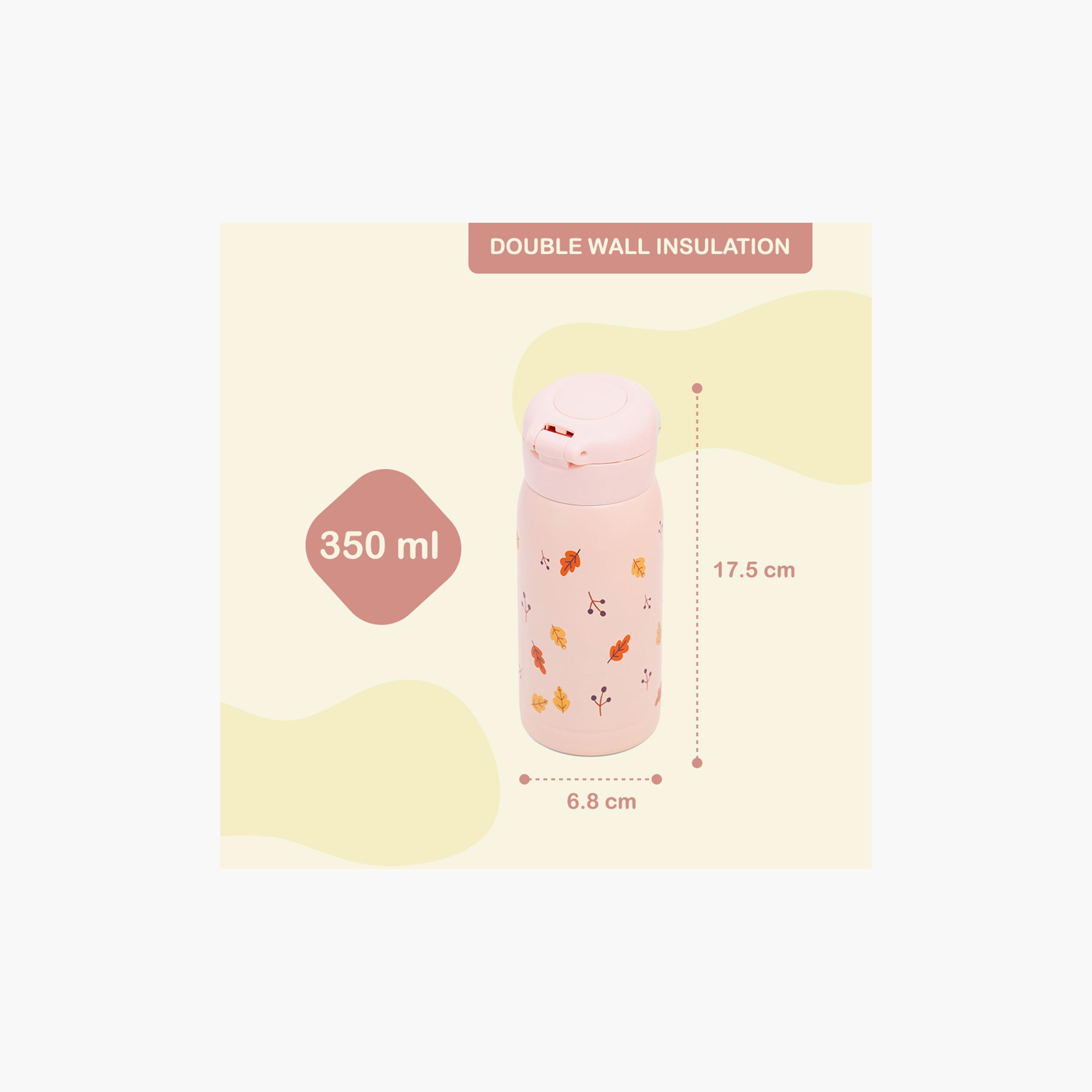 Eazy Kids Insulated School Water Bottle, Pink, 350 ml-school-waterbottles-image-5