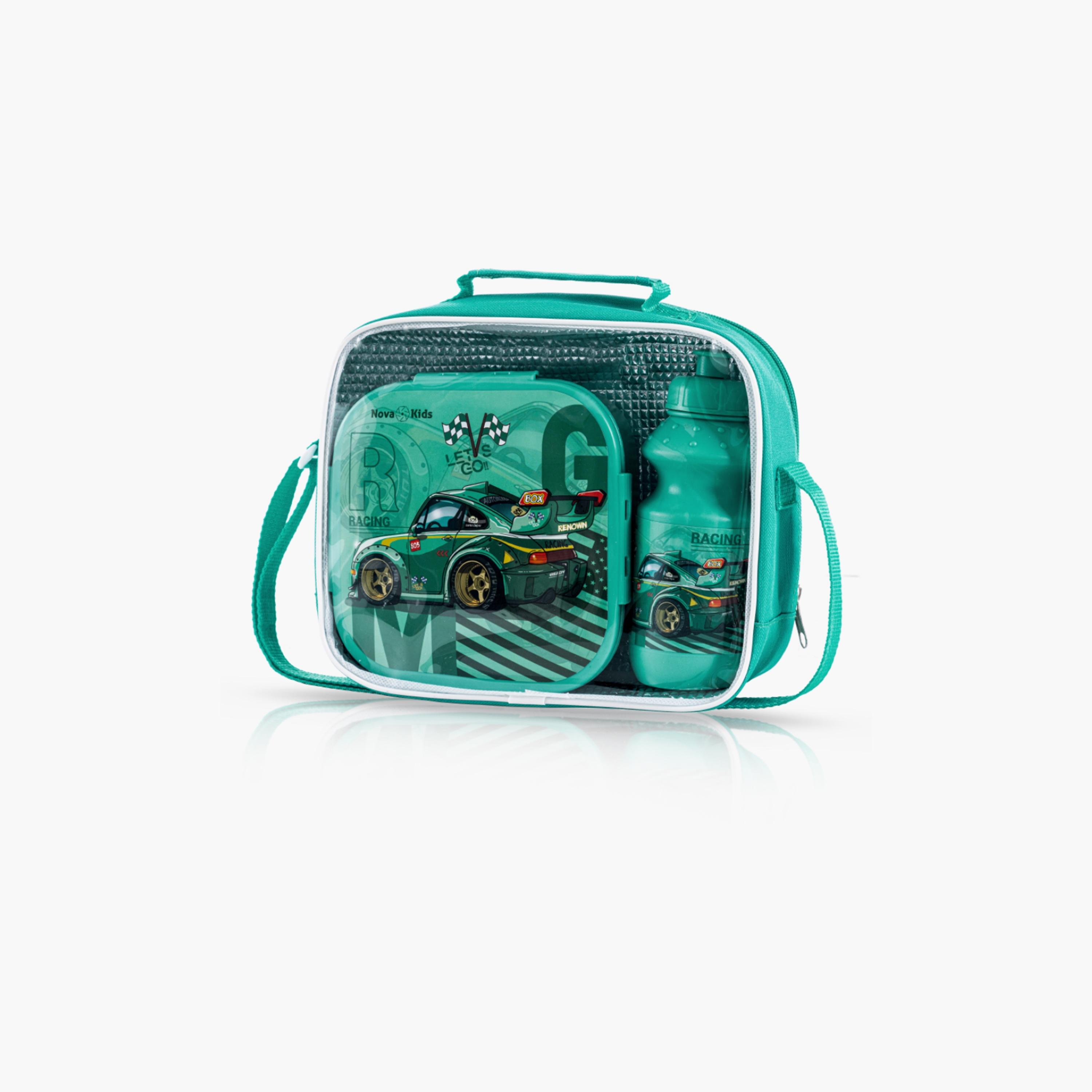 Nova Kids Set of 5 School Bag, Car Racing, Green, 16 Inch-school-bagsandbackpacks-sets-image-5