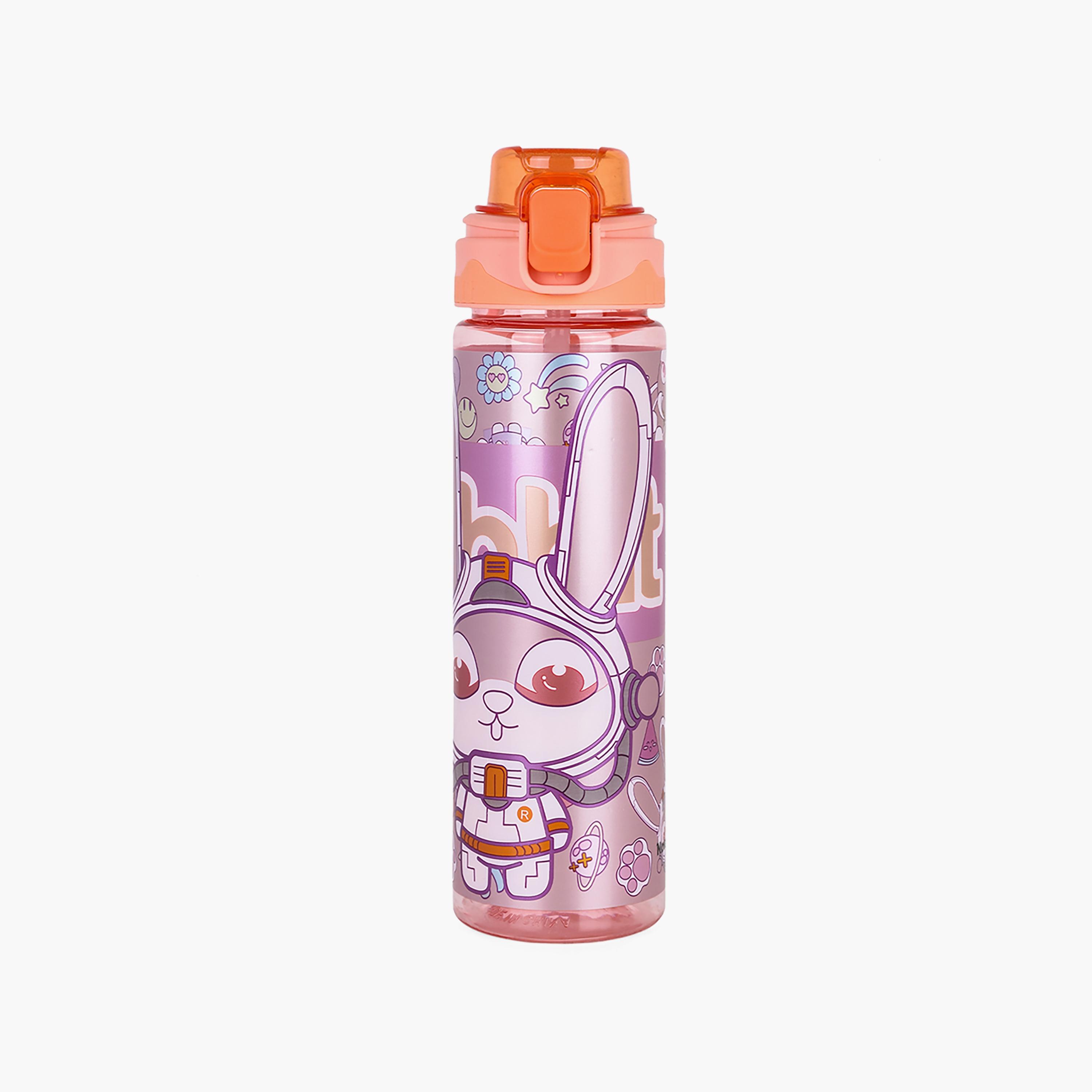 Nova Kids BPA Free Water Bottle with Straw, Orange, 700 ml-school-waterbottles-image-1