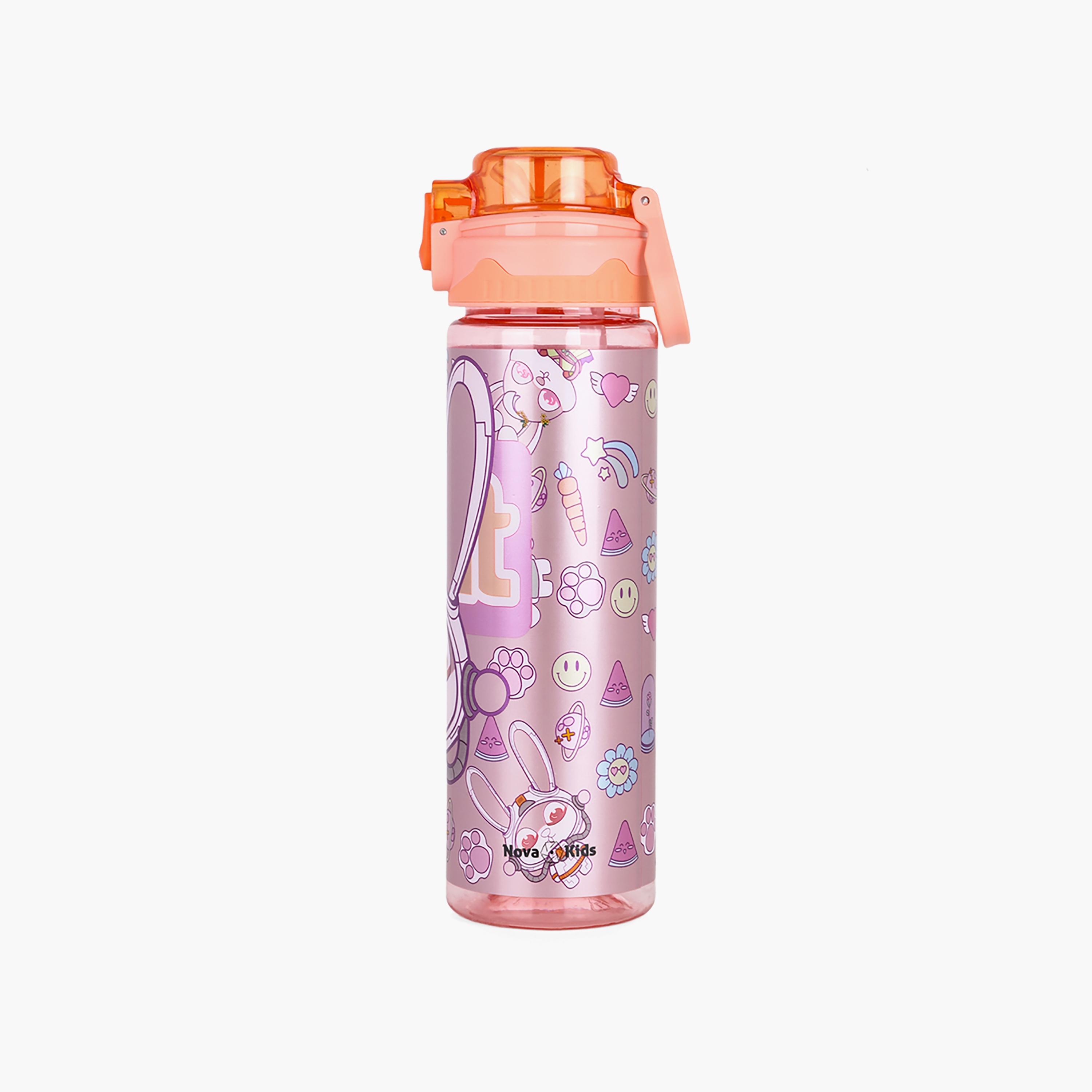 Nova Kids BPA Free Water Bottle with Straw, Orange, 700 ml-school-waterbottles-image-3