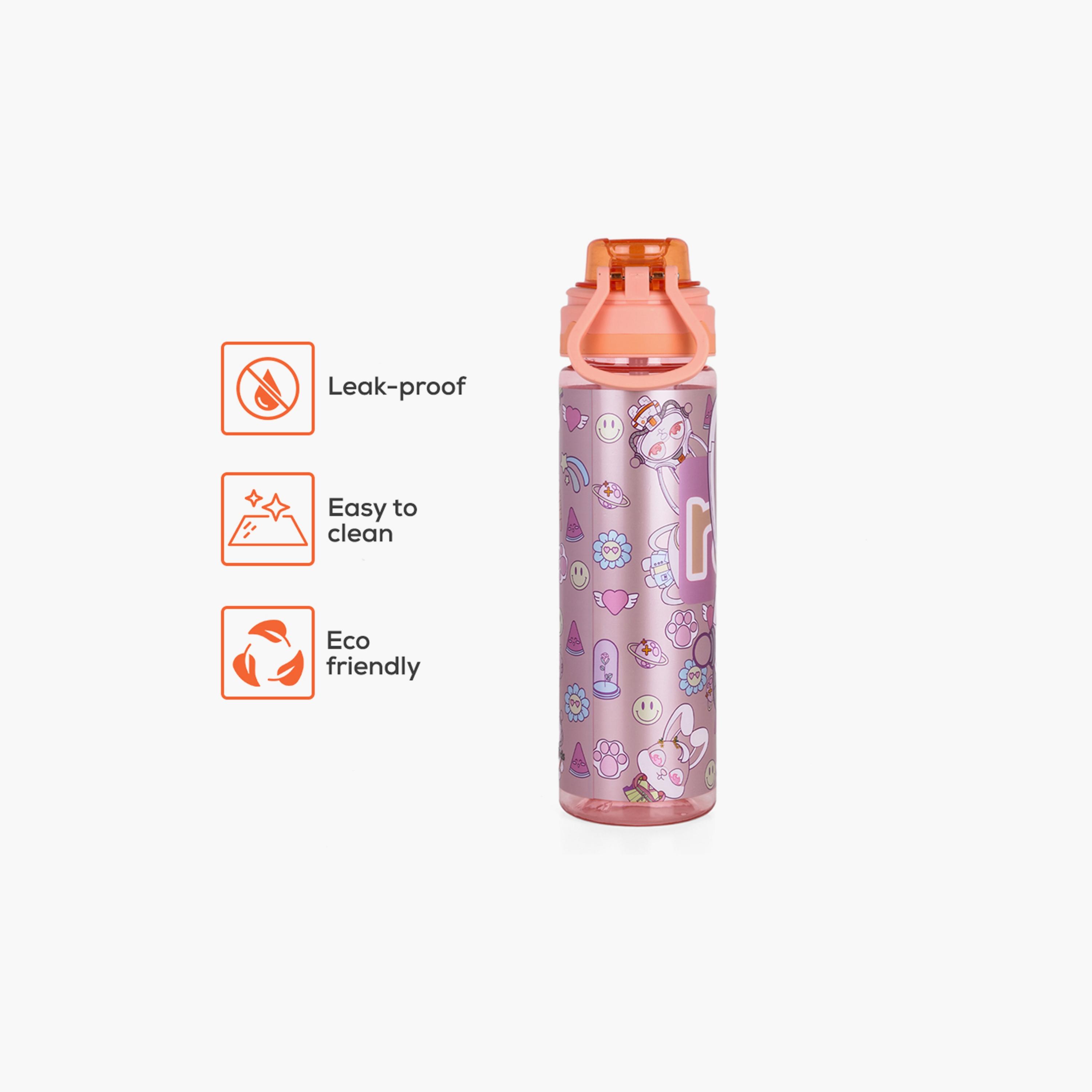 Nova Kids BPA Free Water Bottle with Straw, Orange, 700 ml-school-waterbottles-image-5