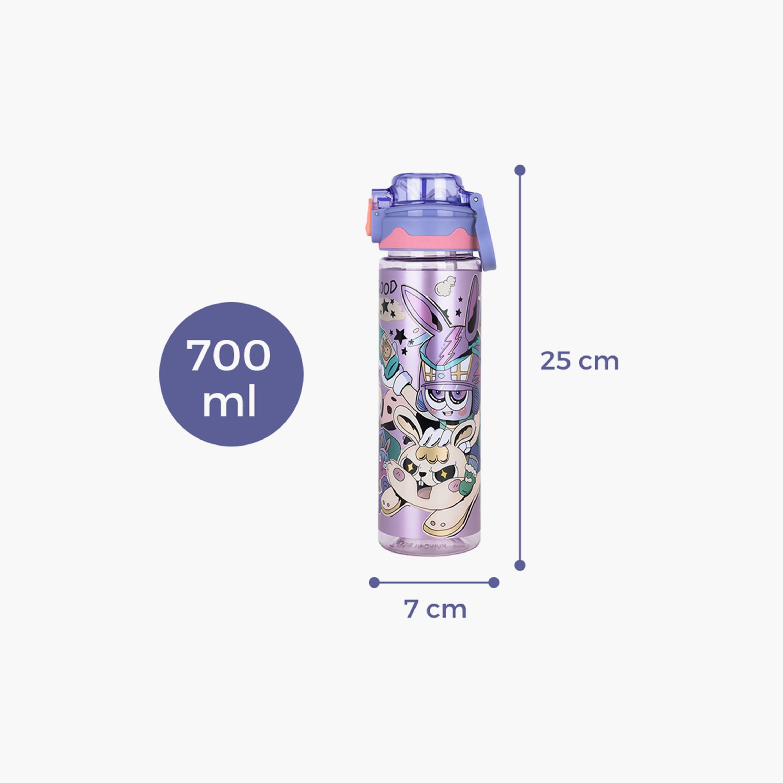 Nova Kids BPA Free Water Bottle with Straw, Purple, 700 ml-school-waterbottles-image-4