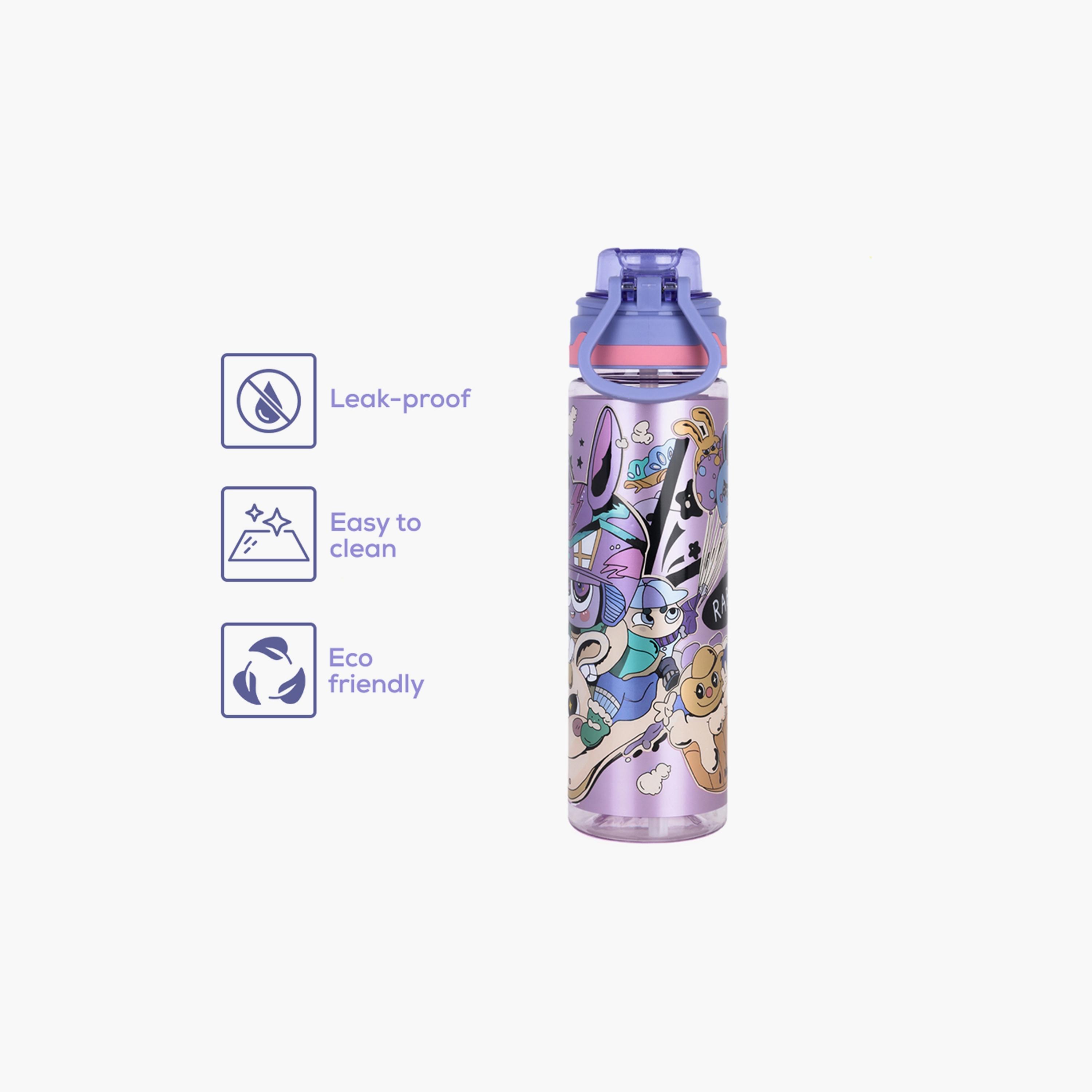 Nova Kids BPA Free Water Bottle with Straw, Purple, 700 ml-school-waterbottles-image-5