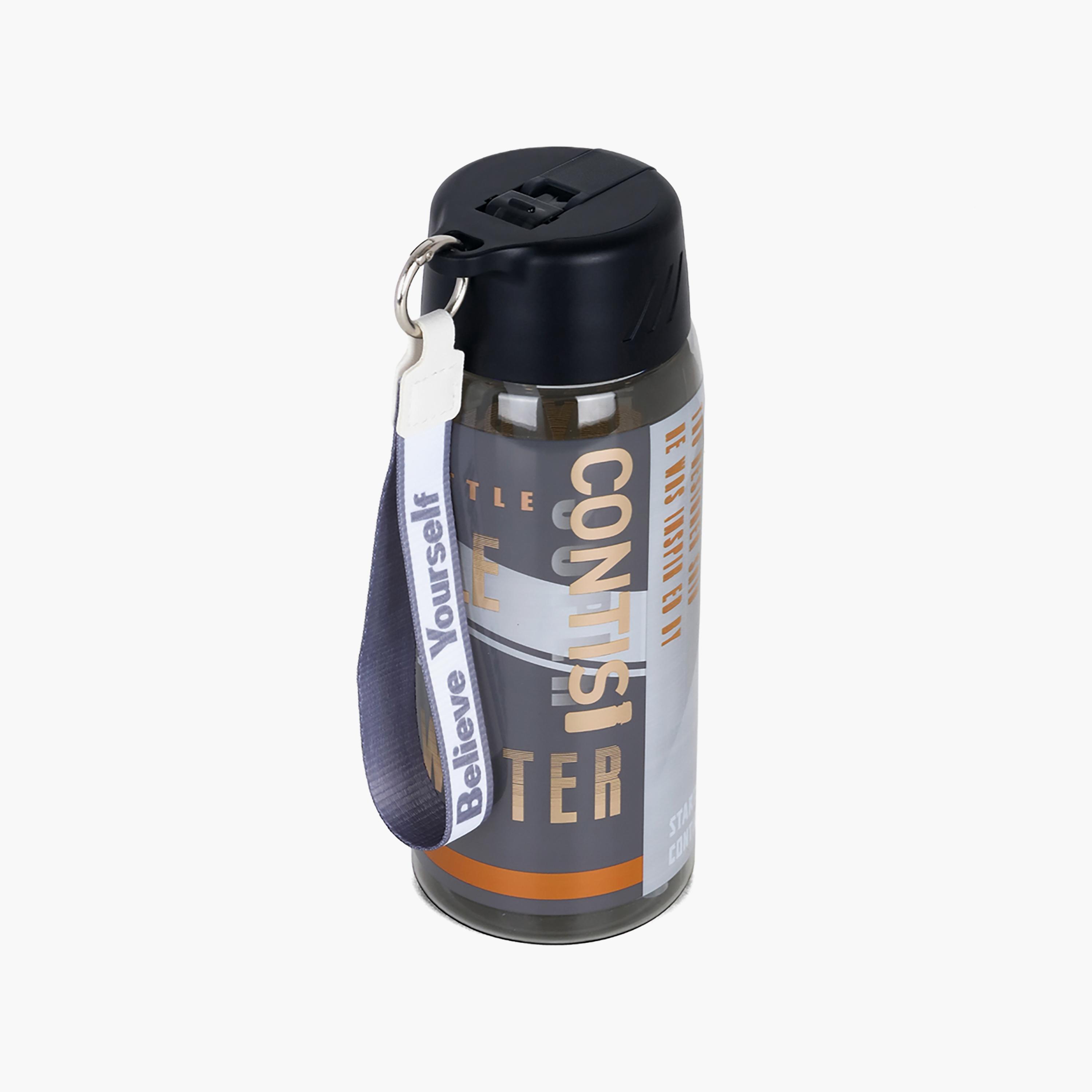 Nova Kids BPA Free Water Bottle with Straw, Black, 750 ml-school-waterbottles-image-2