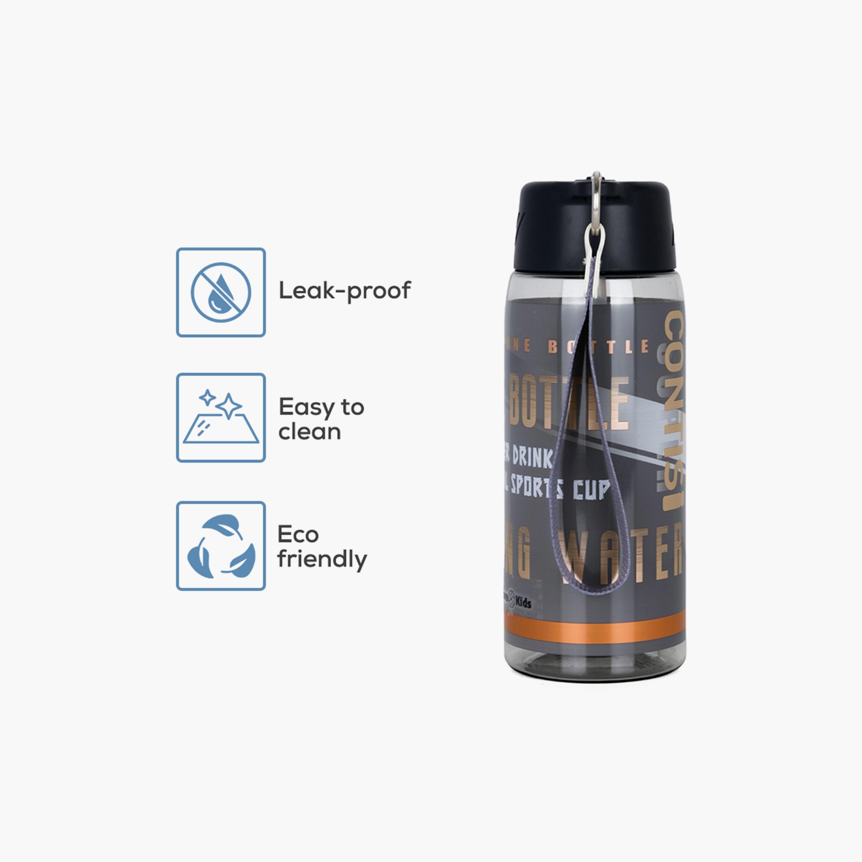 Nova Kids BPA Free Water Bottle with Straw, Black, 750 ml-school-waterbottles-image-5